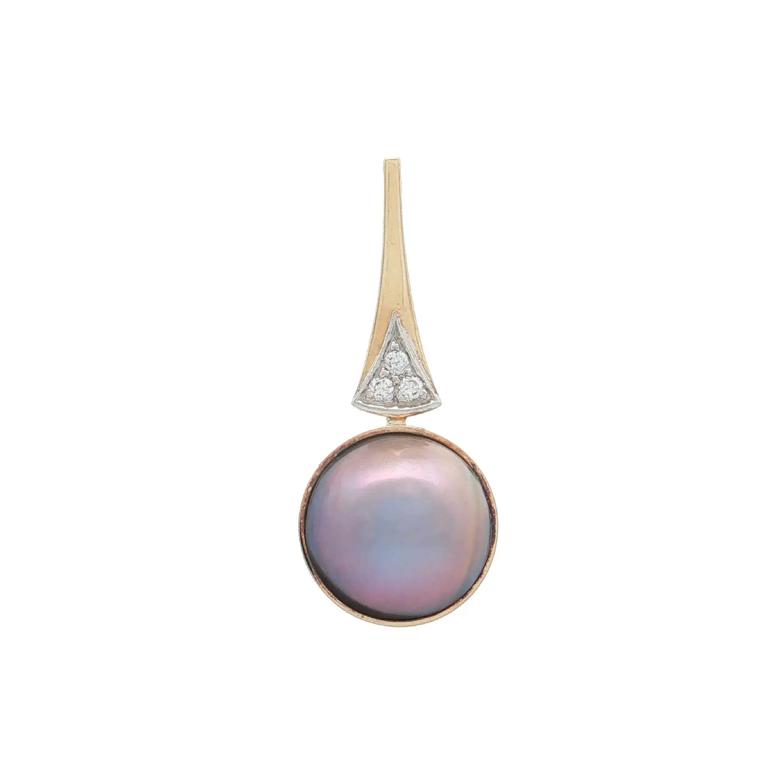 Anhänger Bicolor mit Perle und Brillanten Anhänger Bicolor mit Perle und Brillanten