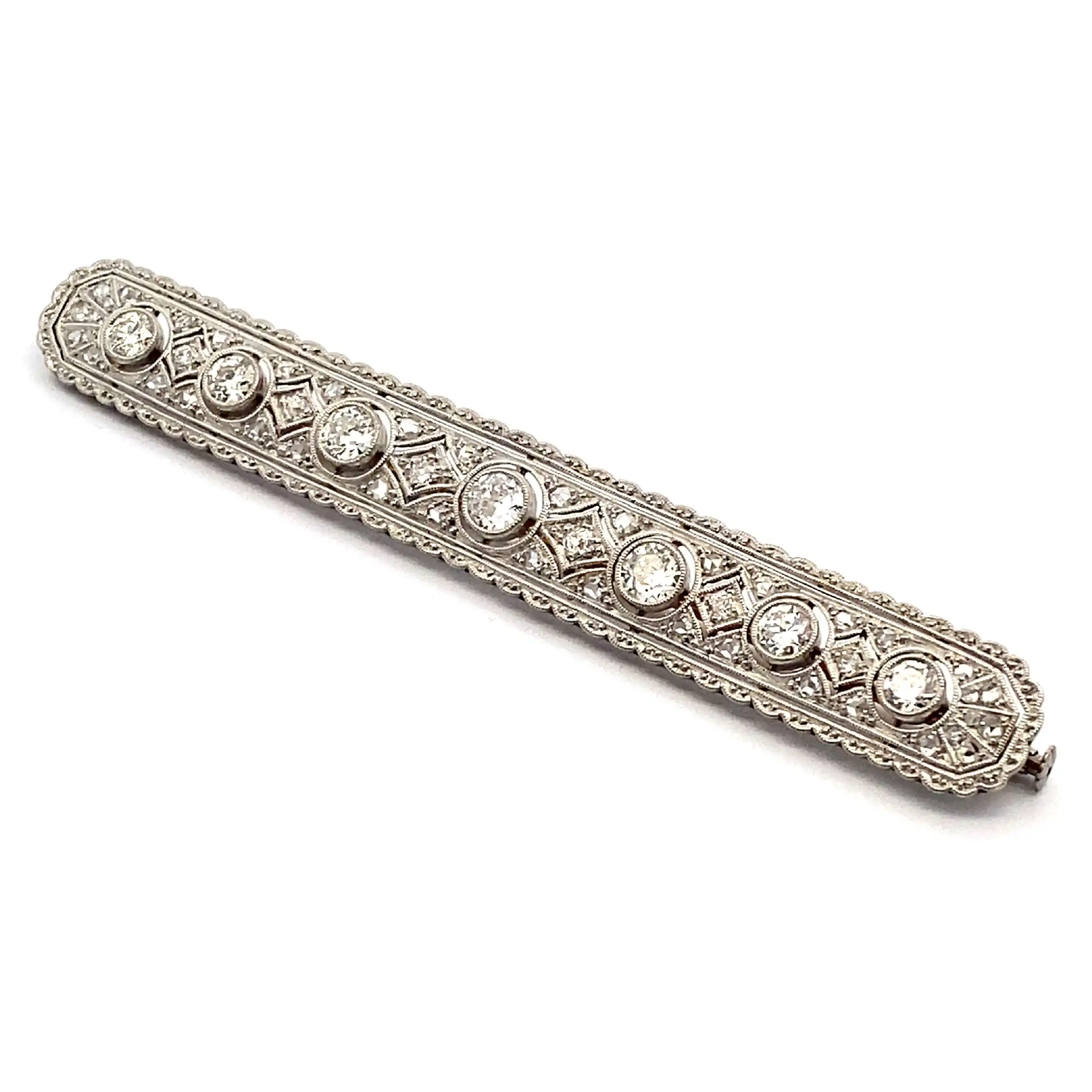 Brosche Art Deko mit Brillanten und Diamant Splitter Brosche Art Deko mit Brillanten und Diamant Splitter