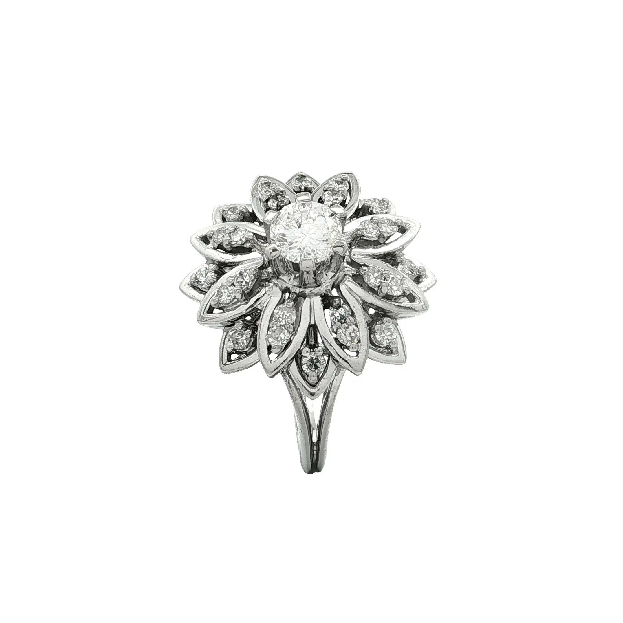 Ring Weißgold mit Brillanten und Diamanten