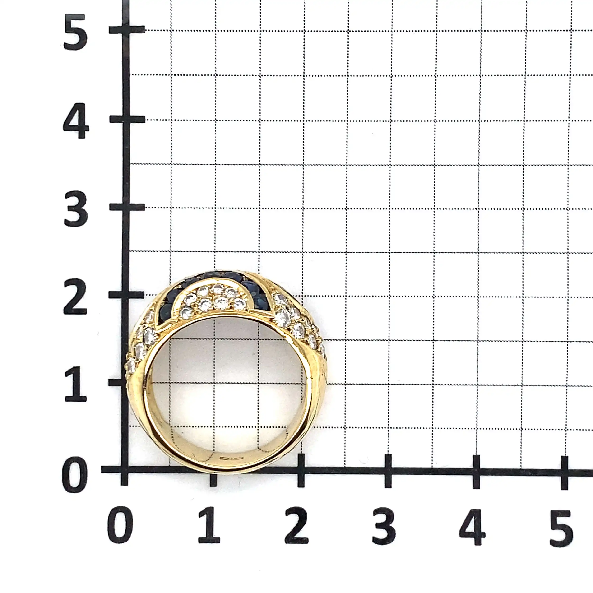 Ring Gelbgold mit Brillanten und Saphiren Ring Gelbgold mit Brillanten und Saphiren