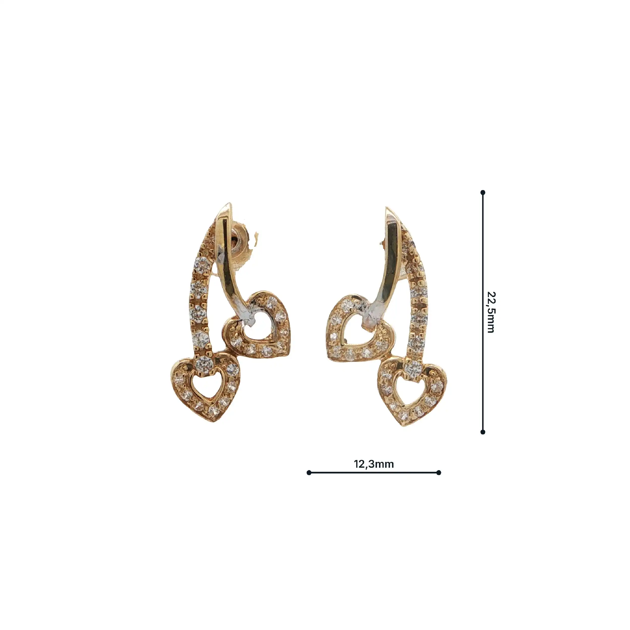 Ohrstecker Bicolor mit Zirkonia Ohrstecker Bicolor mit Zirkonia