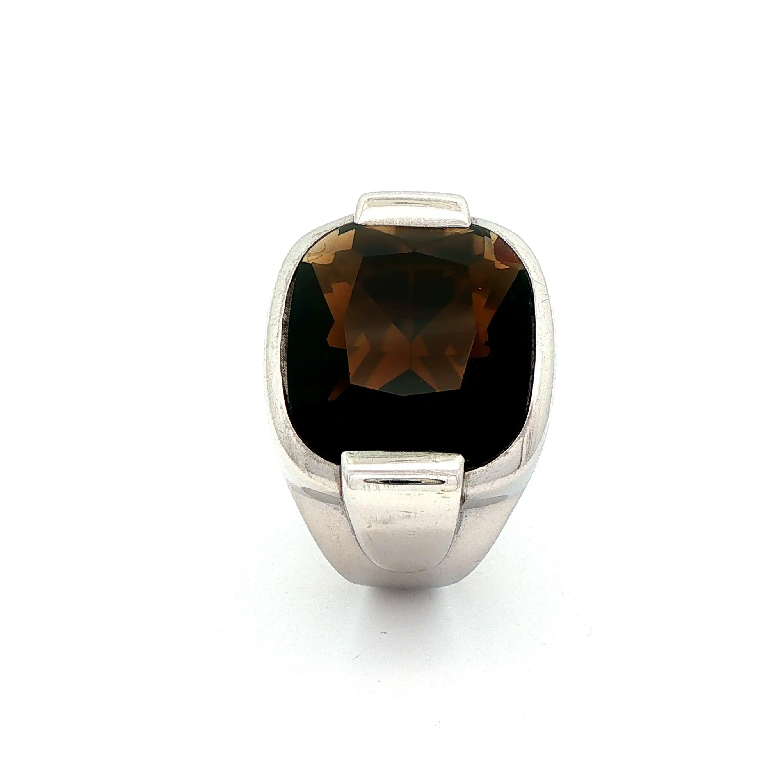 Ring Silber mit braunem Farbstein