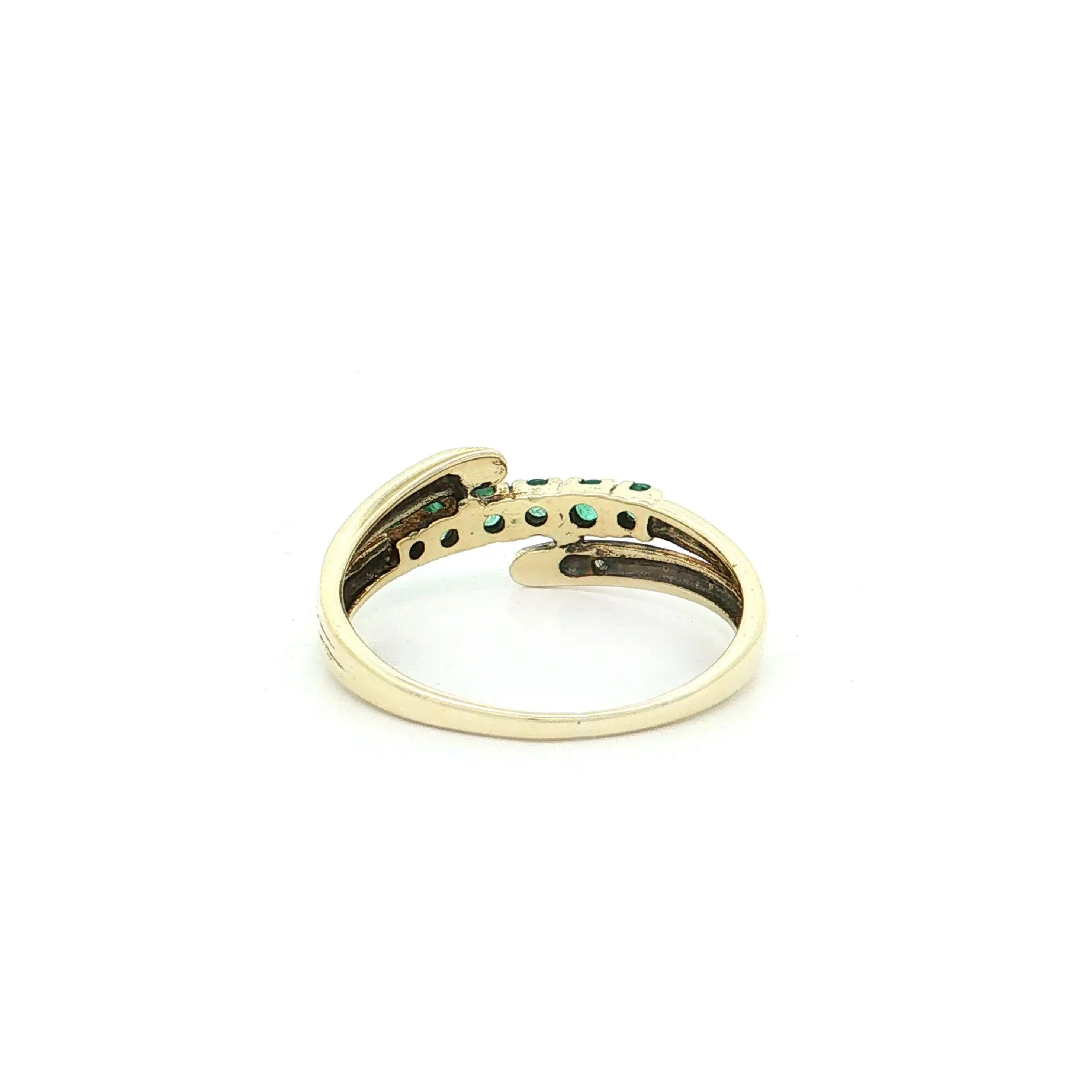 Ring Bicolor mit Smaragden und Diamanten