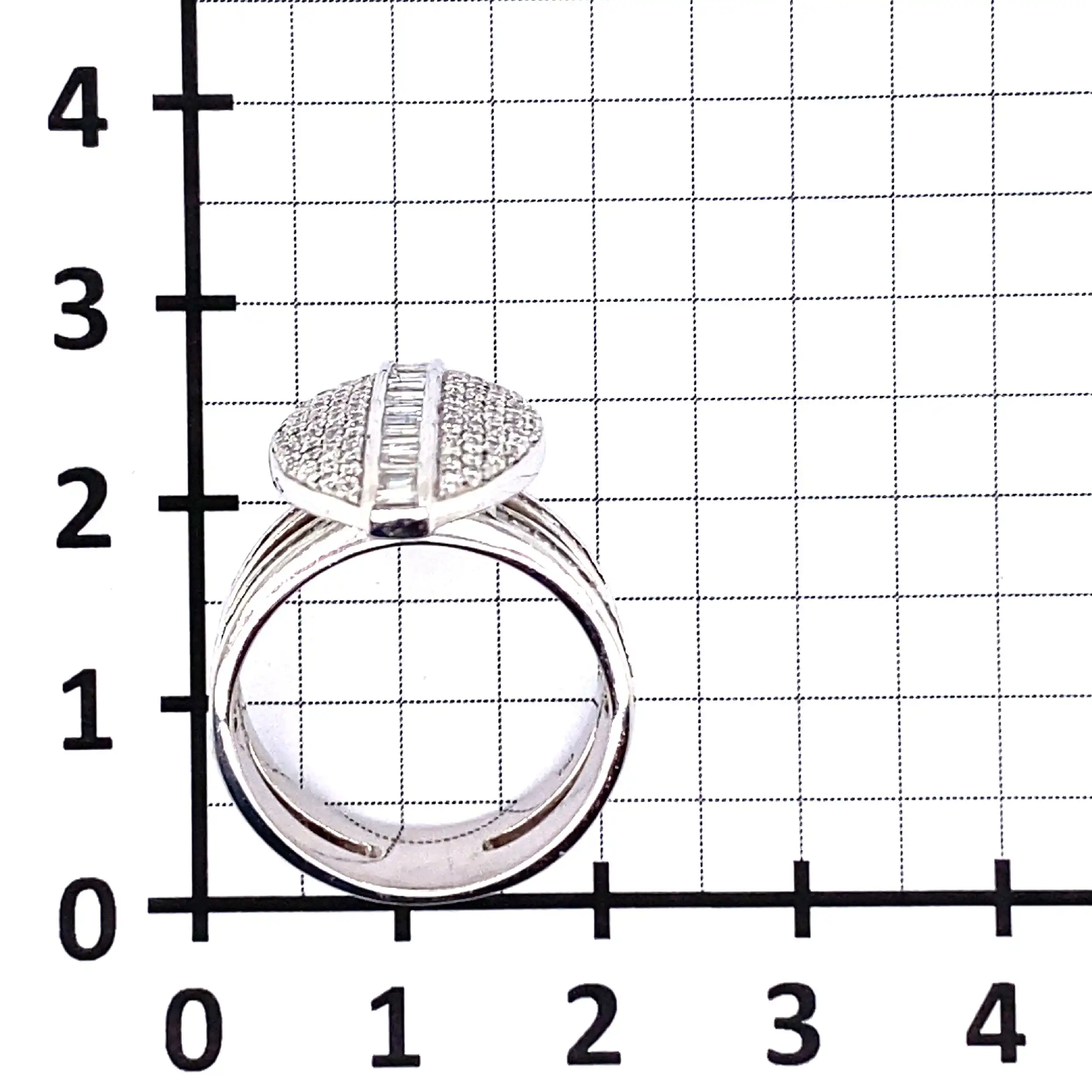 Ring Weißgold mit Brillanten & Baguette Diamanten