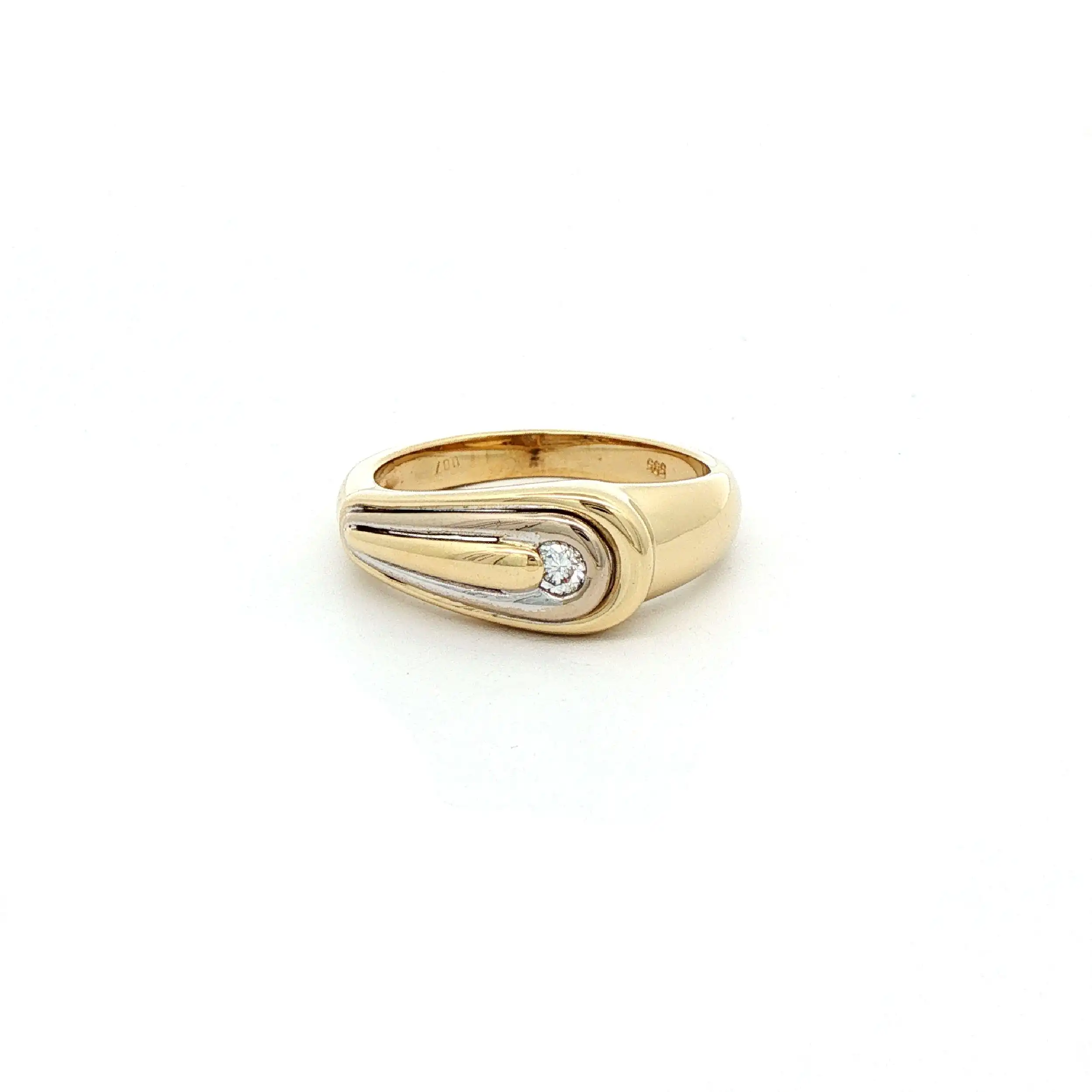 Ring Bicolor mit Brillant Ring Bicolor mit Brillant