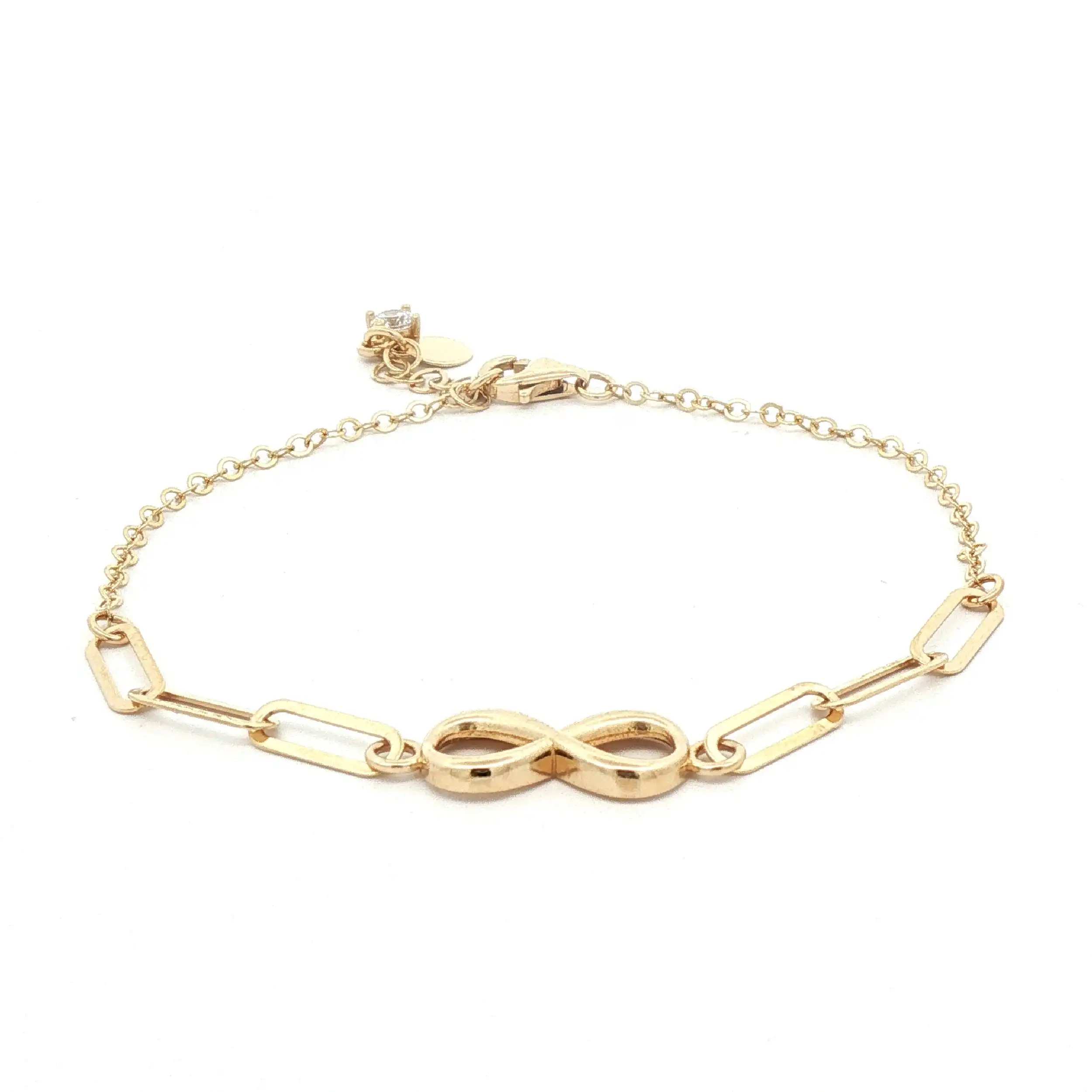 Armband Gelbgold Unendlichkeit mit Zirkonia