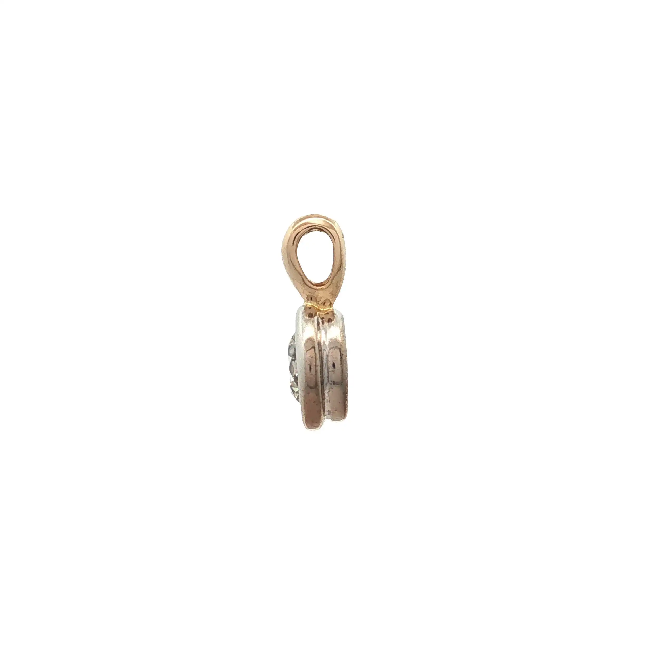 Anhänger Bicolor Christ mit Brillant Solitär, graviert mit 1,00ct Anhänger Bicolor Christ mit Brillant Solitär, graviert mit 1,00ct