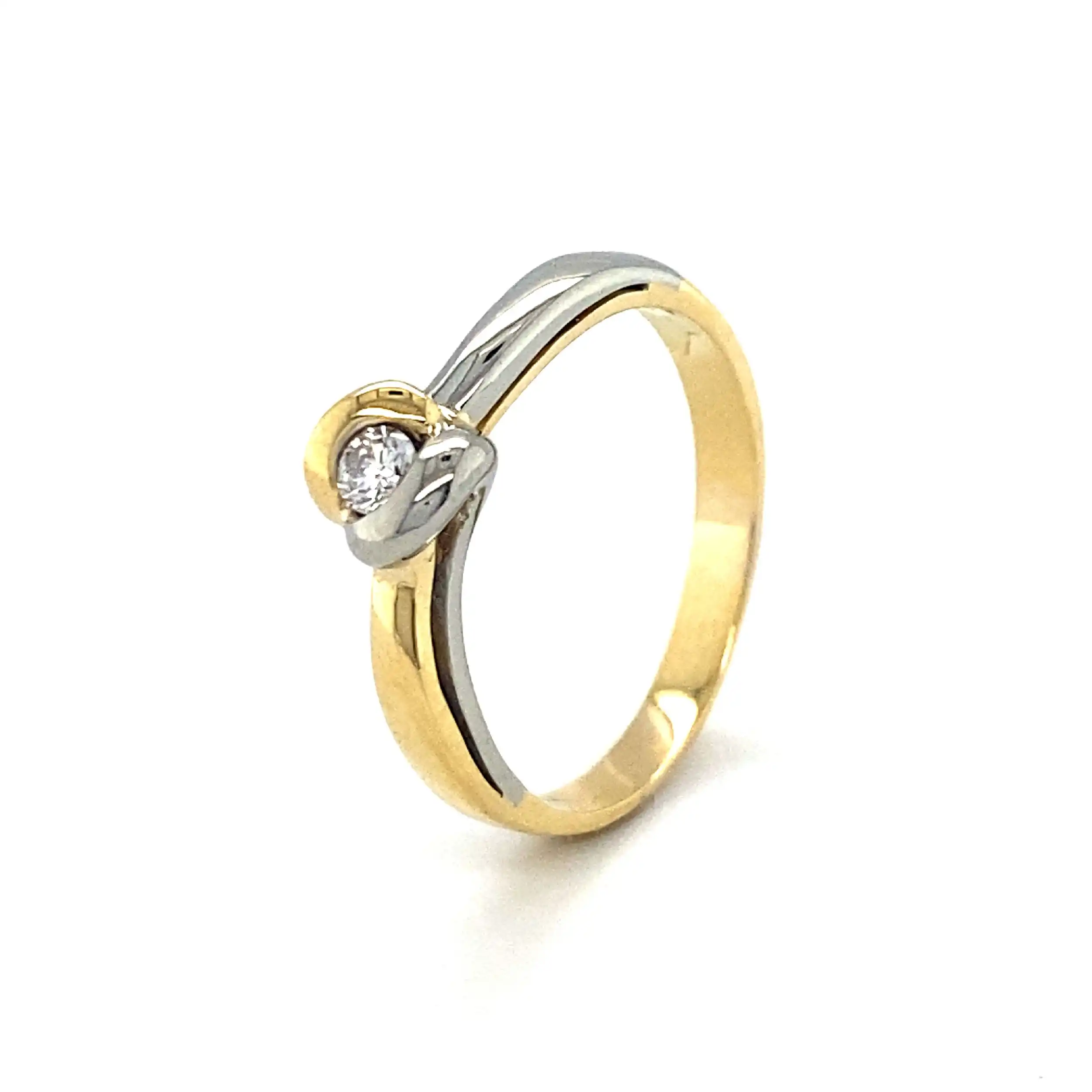 Ring bicolor mit Brillant Ring bicolor mit Brillant