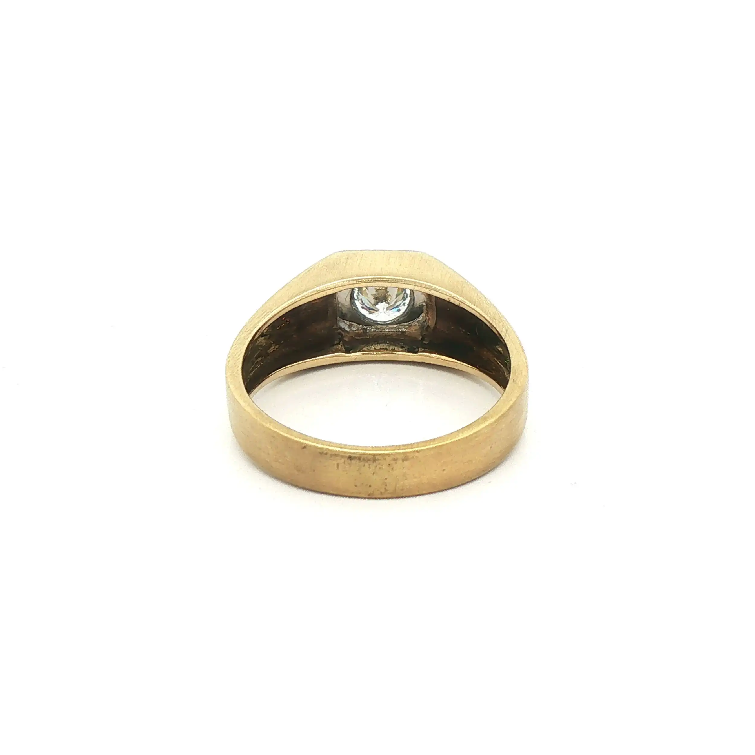 Ring Gelbgold mit Brillant, graviert mit 0,49ct