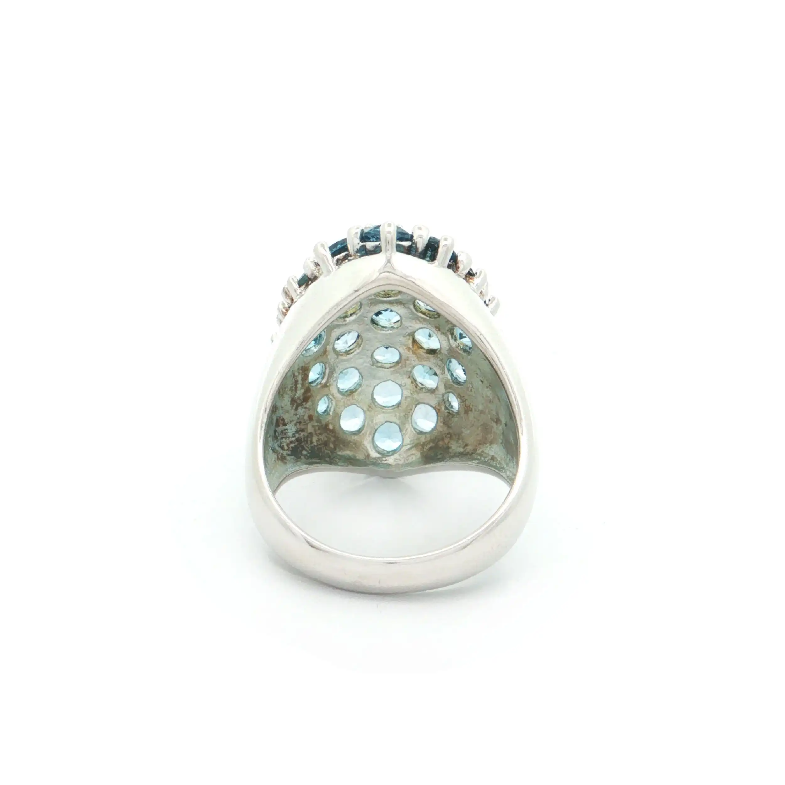 Ring Silber mit blauen Farbsteinen