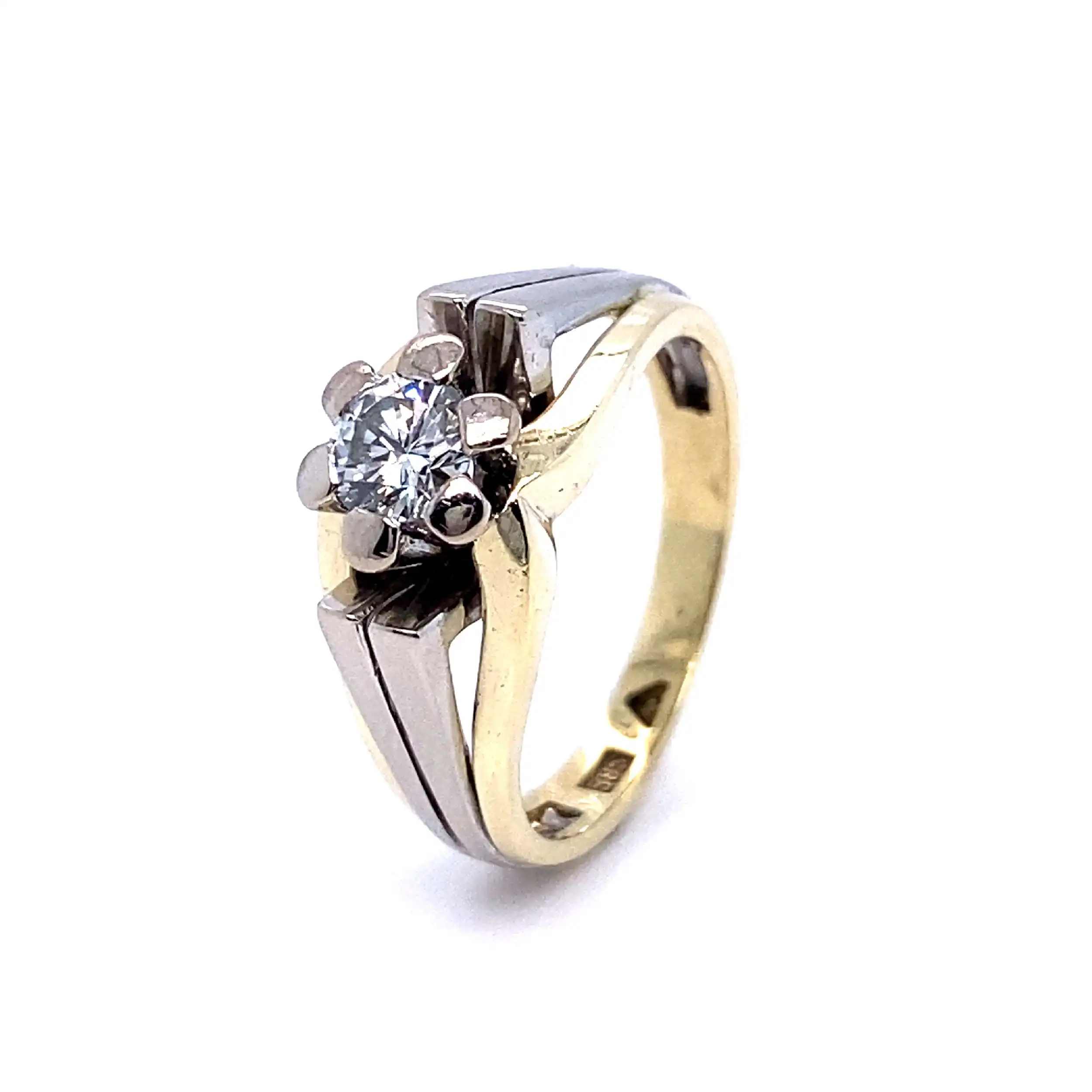 Ring bicolor mit Brillant Ring bicolor mit Brillant