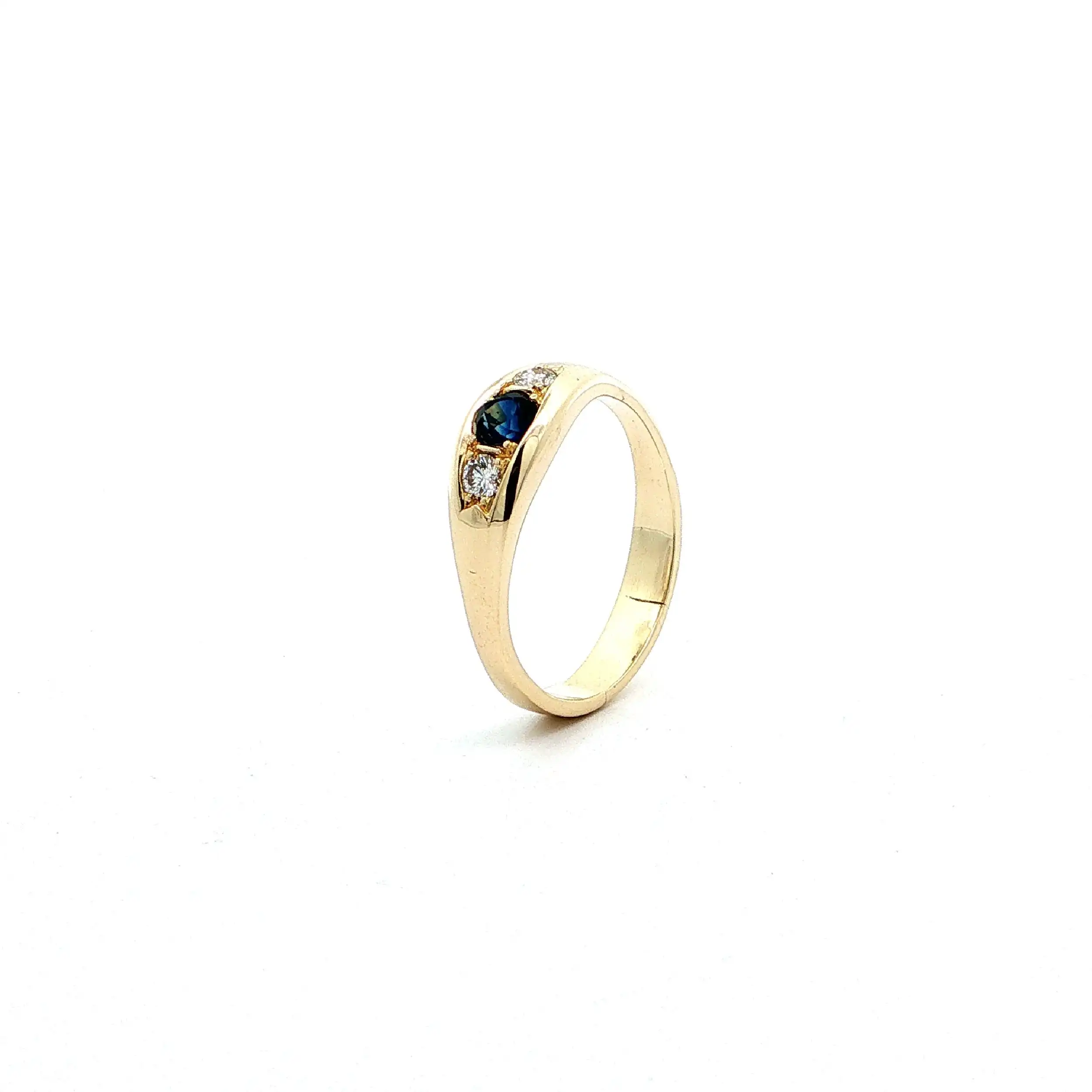 Ring Gelbgold mit Saphir & Brillanten Ring Gelbgold mit Saphir & Brillanten