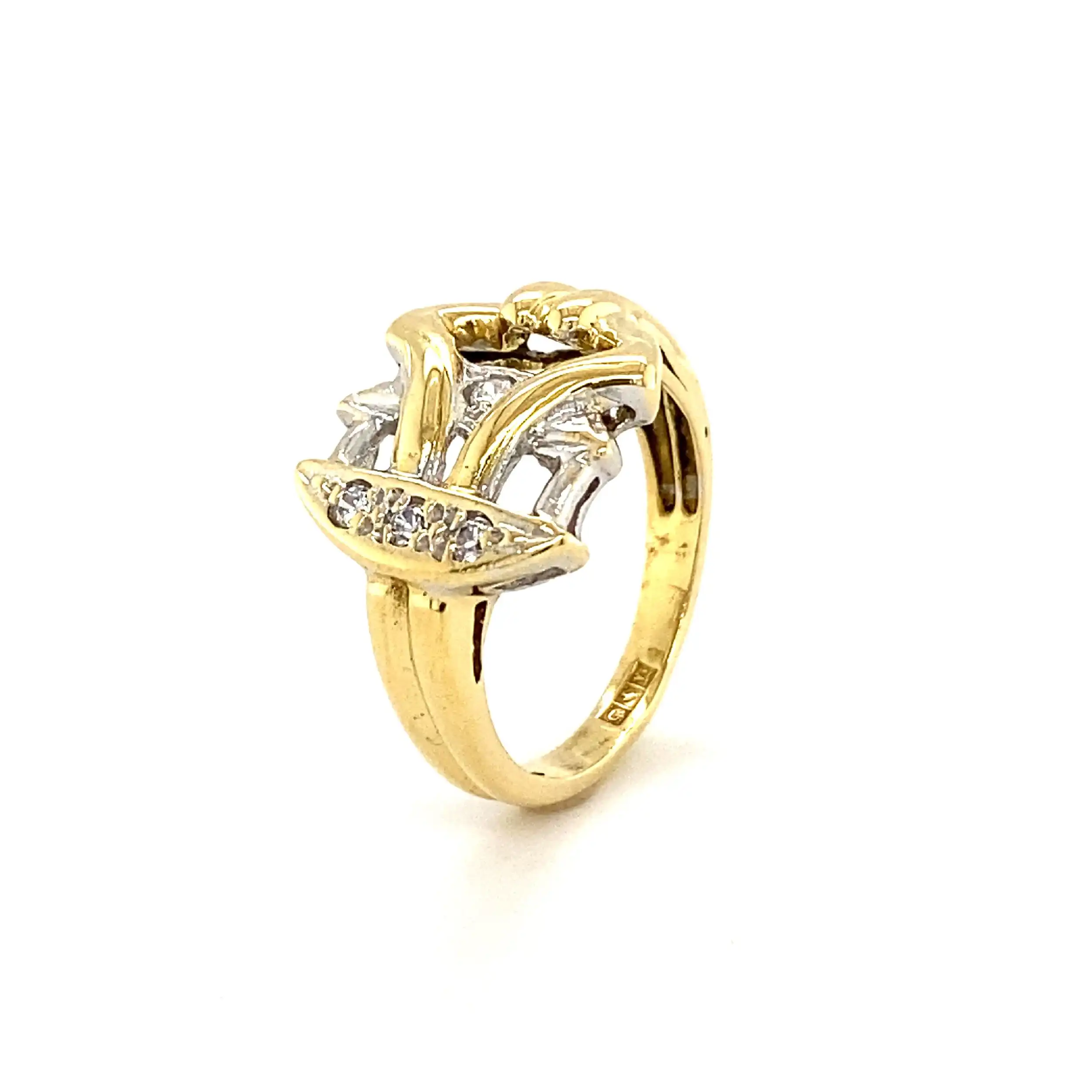 Ring Bicolor mit Zirkonia Ring Bicolor mit Zirkonia