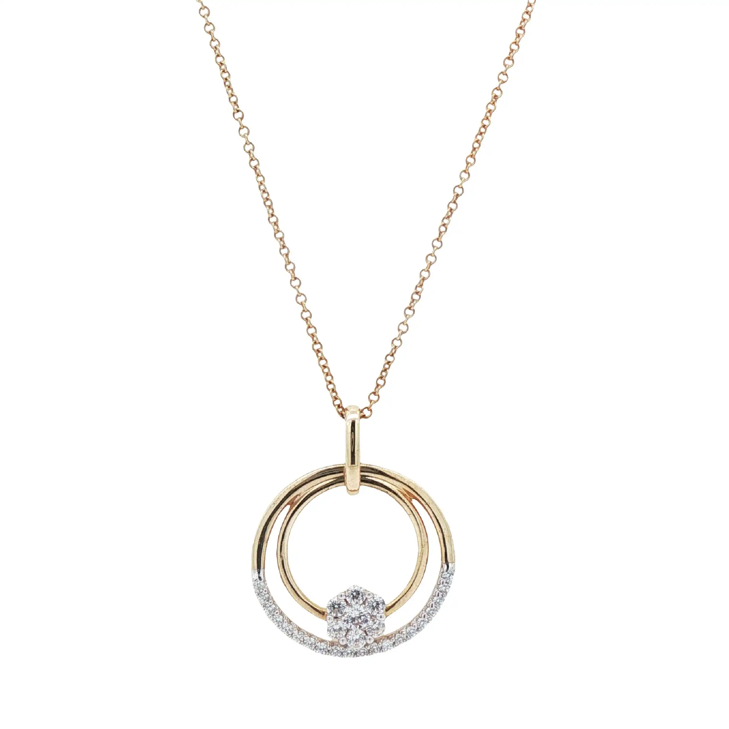 Ankercollier Gelbgold mit Zirkonia Ankercollier Gelbgold mit Zirkonia