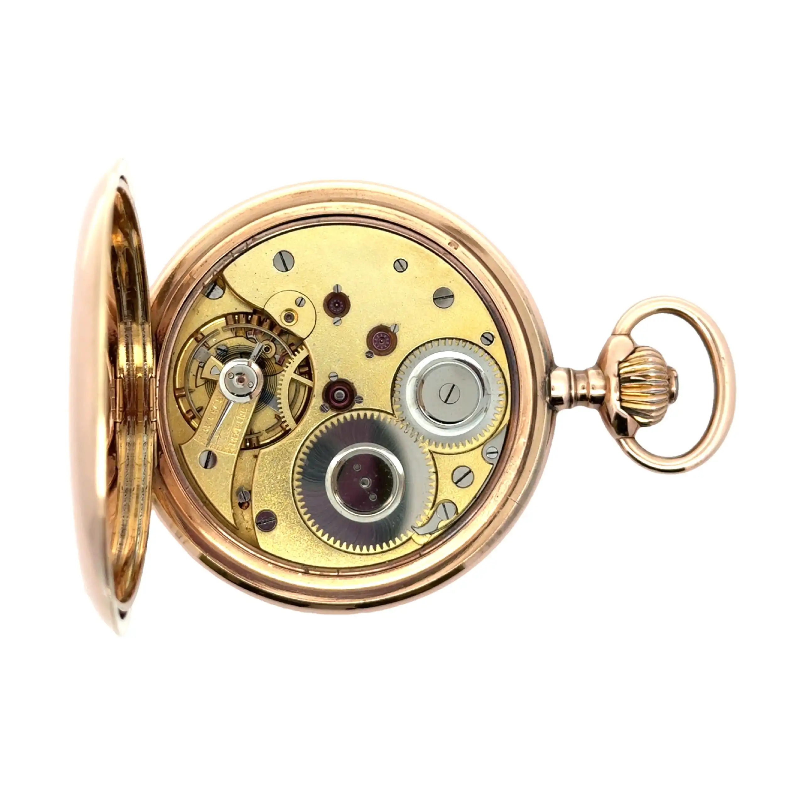 Taschenuhr 3 Deckel + Gehäuse Gelbgold