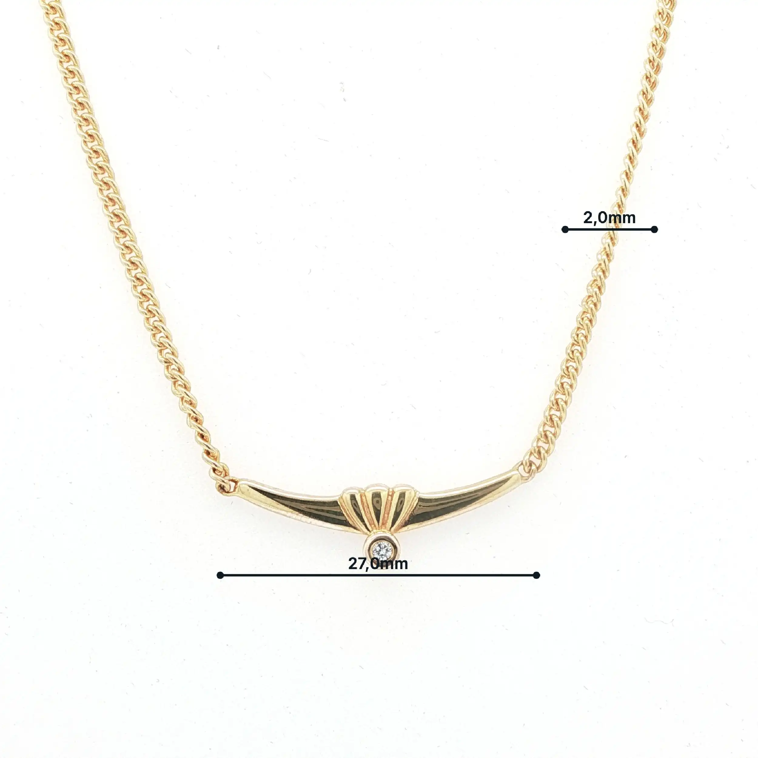 Collier Gelbgold mit Brillant