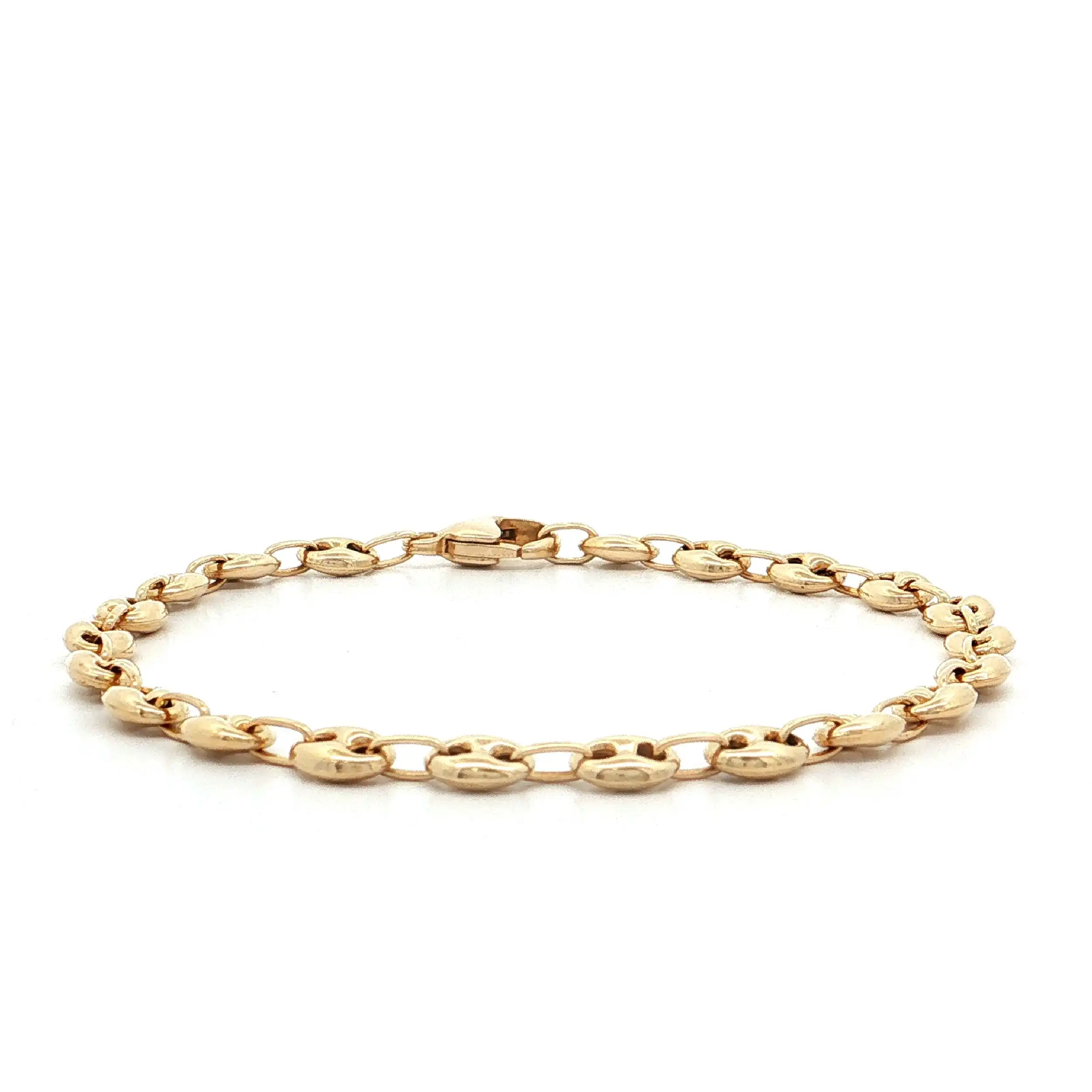 Bohnenarmband Gelbgold