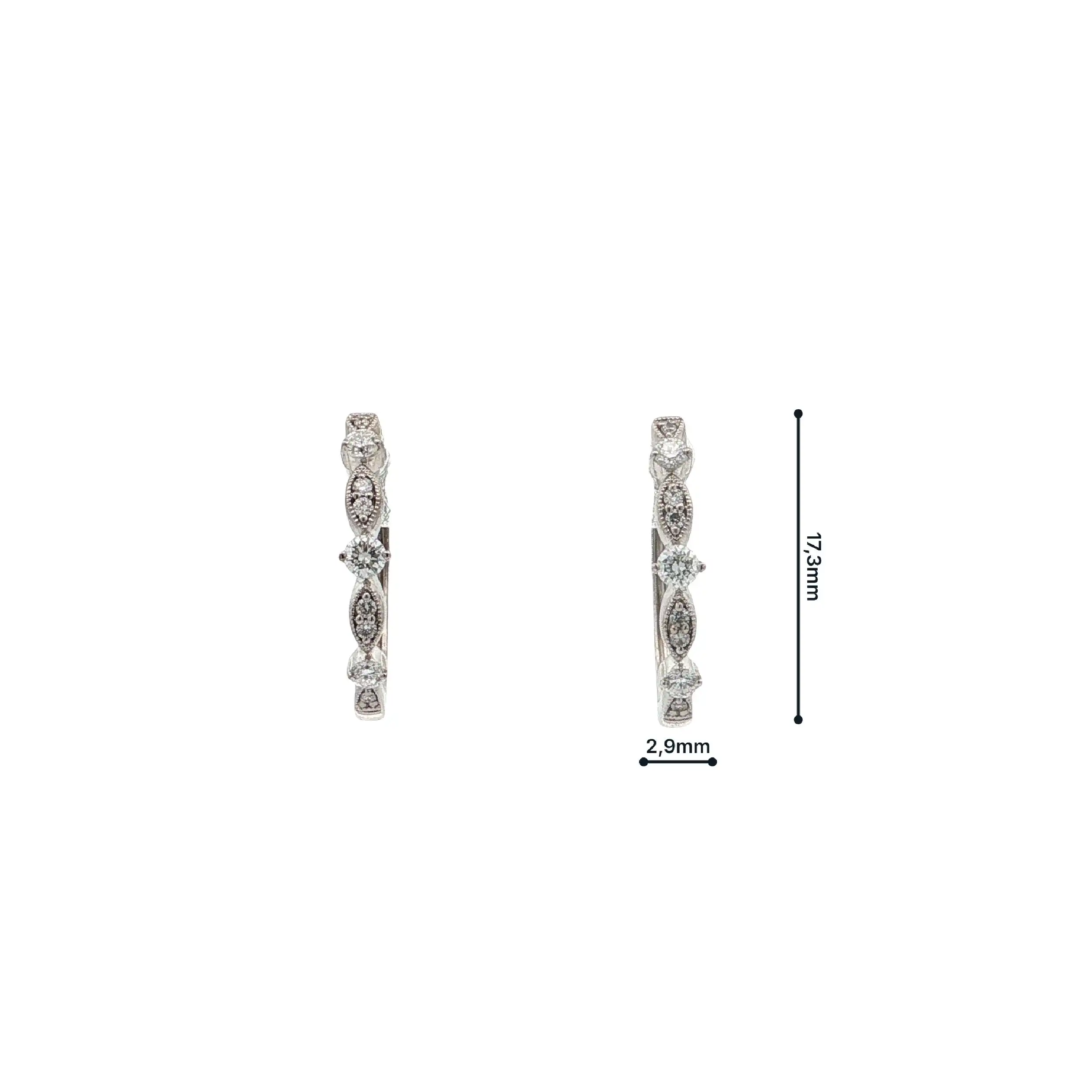 Creolen Weißgold mit Brillanten 0,27ct. TW/VSI