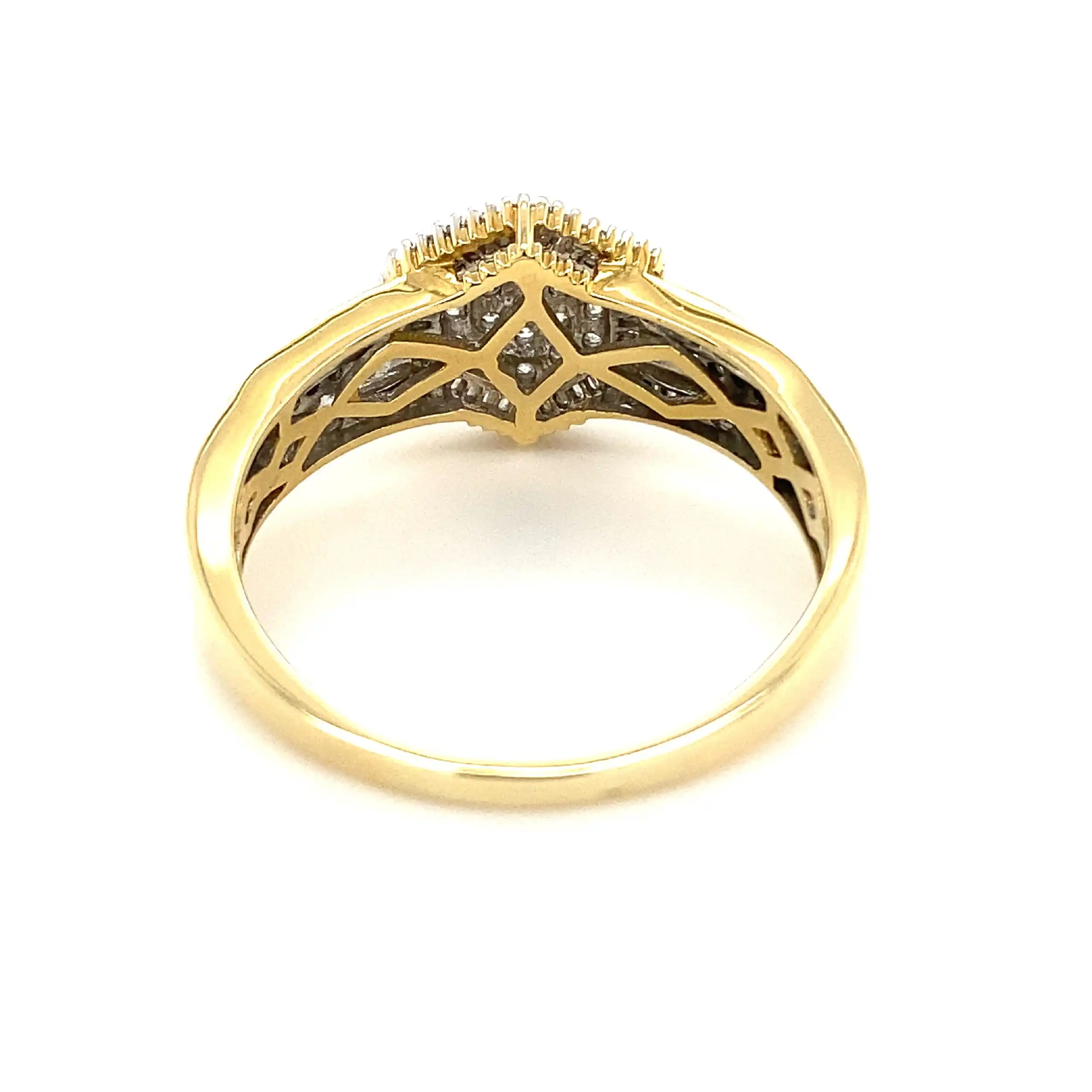 Ring Gelbgold mit Brillanten & Baguette Diamanten Ring Gelbgold mit Brillanten & Baguette Diamanten