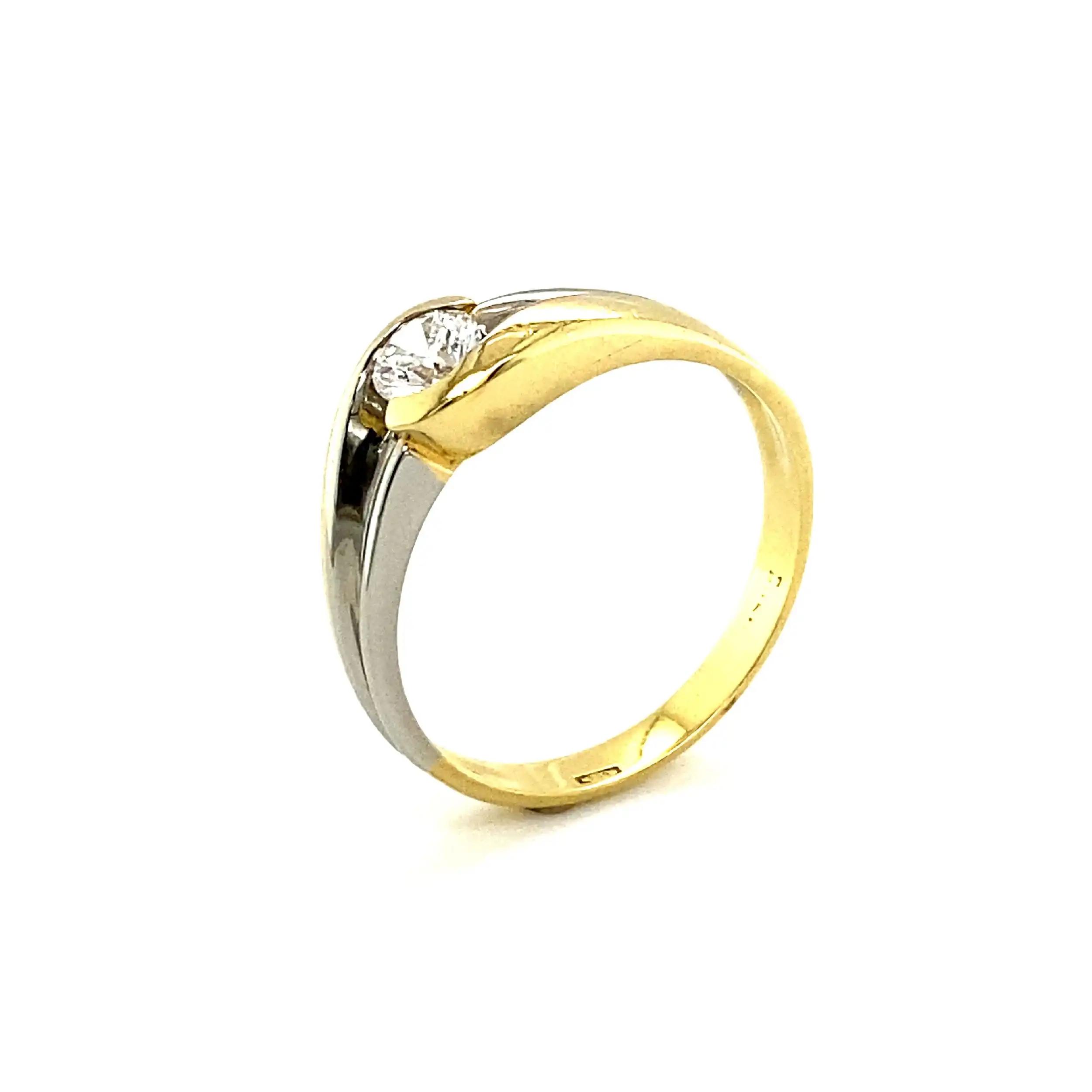 Ring Bicolor mit Brillant Ring Bicolor mit Brillant