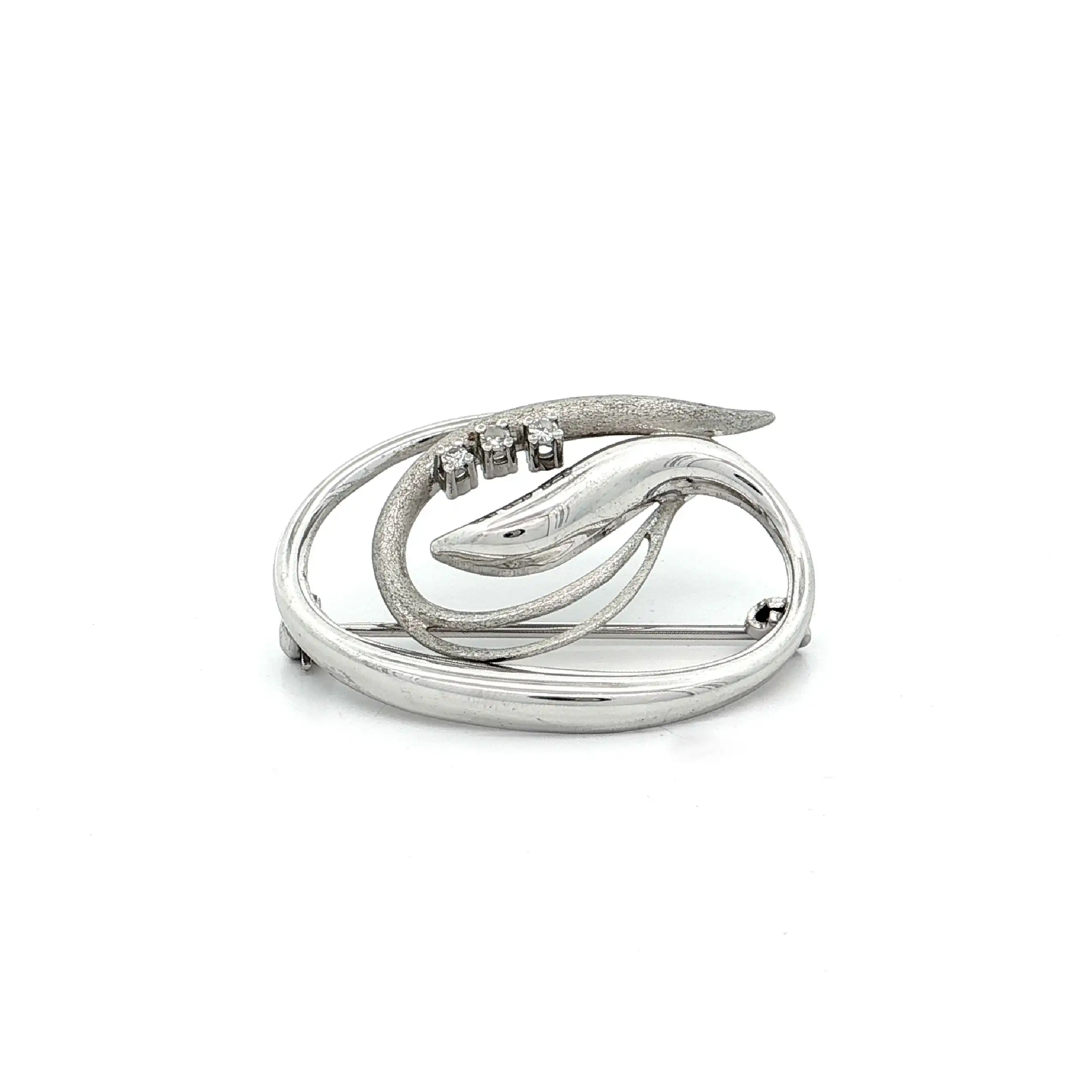Brosche Weißgold mit Diamanten Brosche Weißgold mit Diamanten