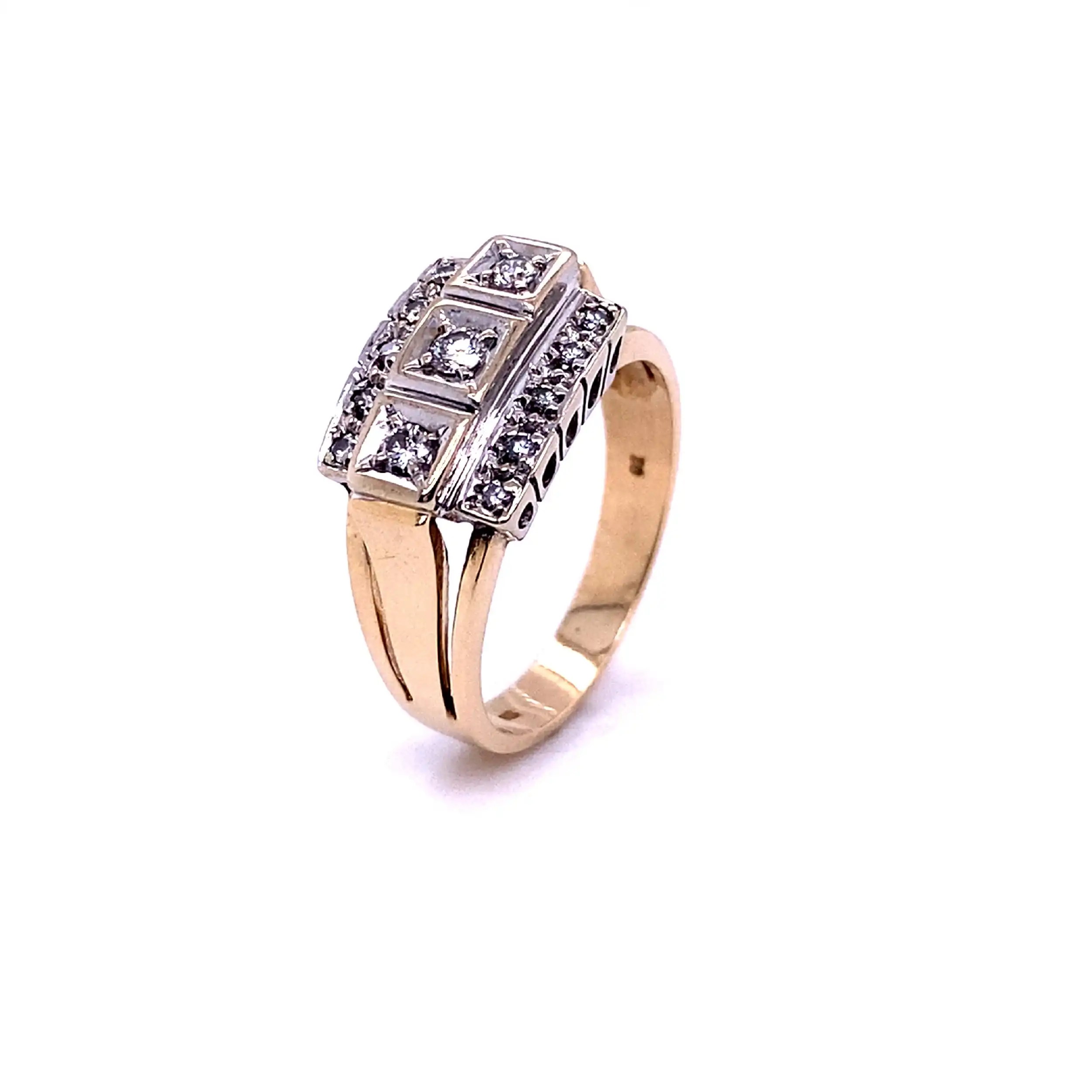 Ring Bicolor mit Brillanten Ring Bicolor mit Brillanten