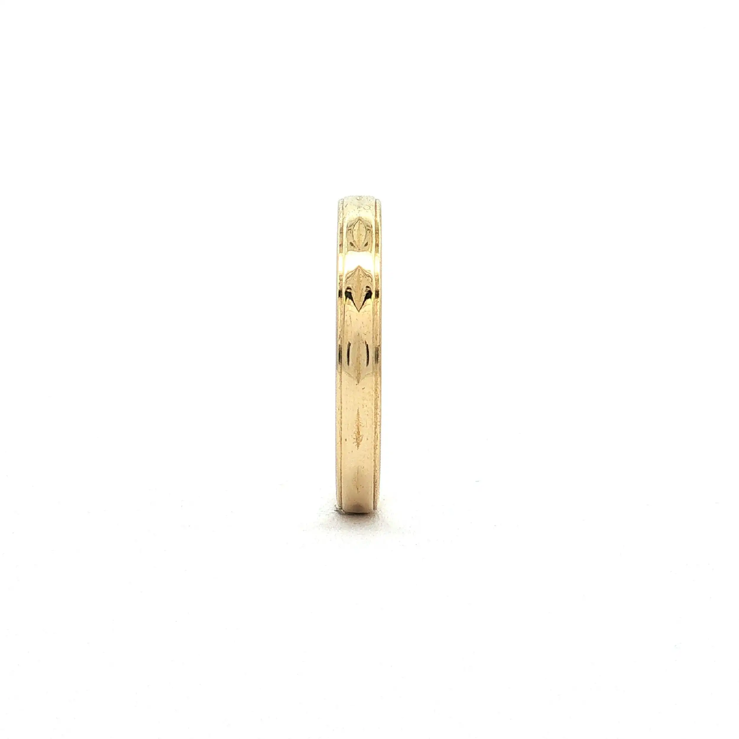 Trauring Gelbgold mit Muster Trauring Gelbgold mit Muster