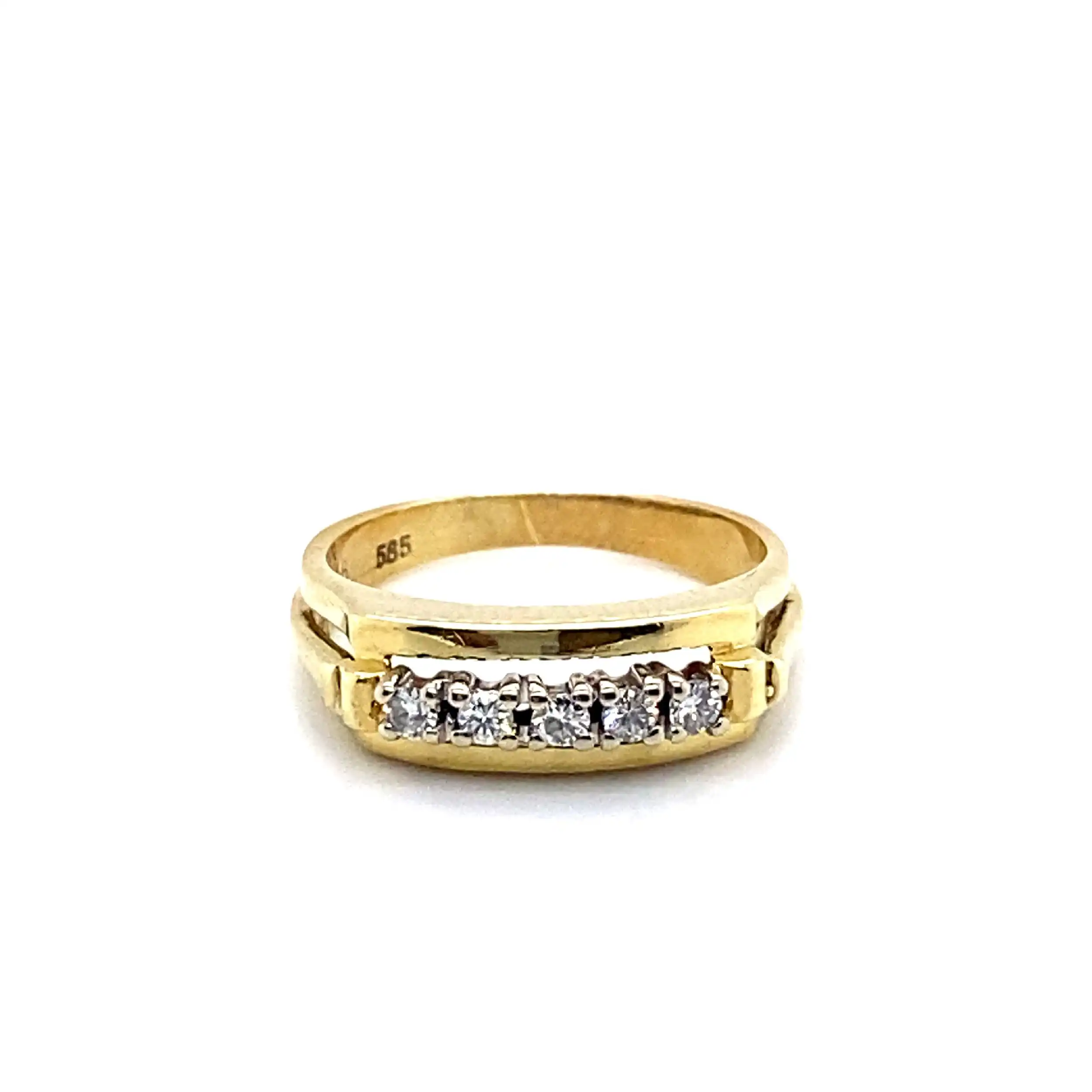 Ring Gelbgold mit Brillanten, graviert mit 0,18ct Ring Gelbgold mit Brillanten, graviert mit 0,18ct