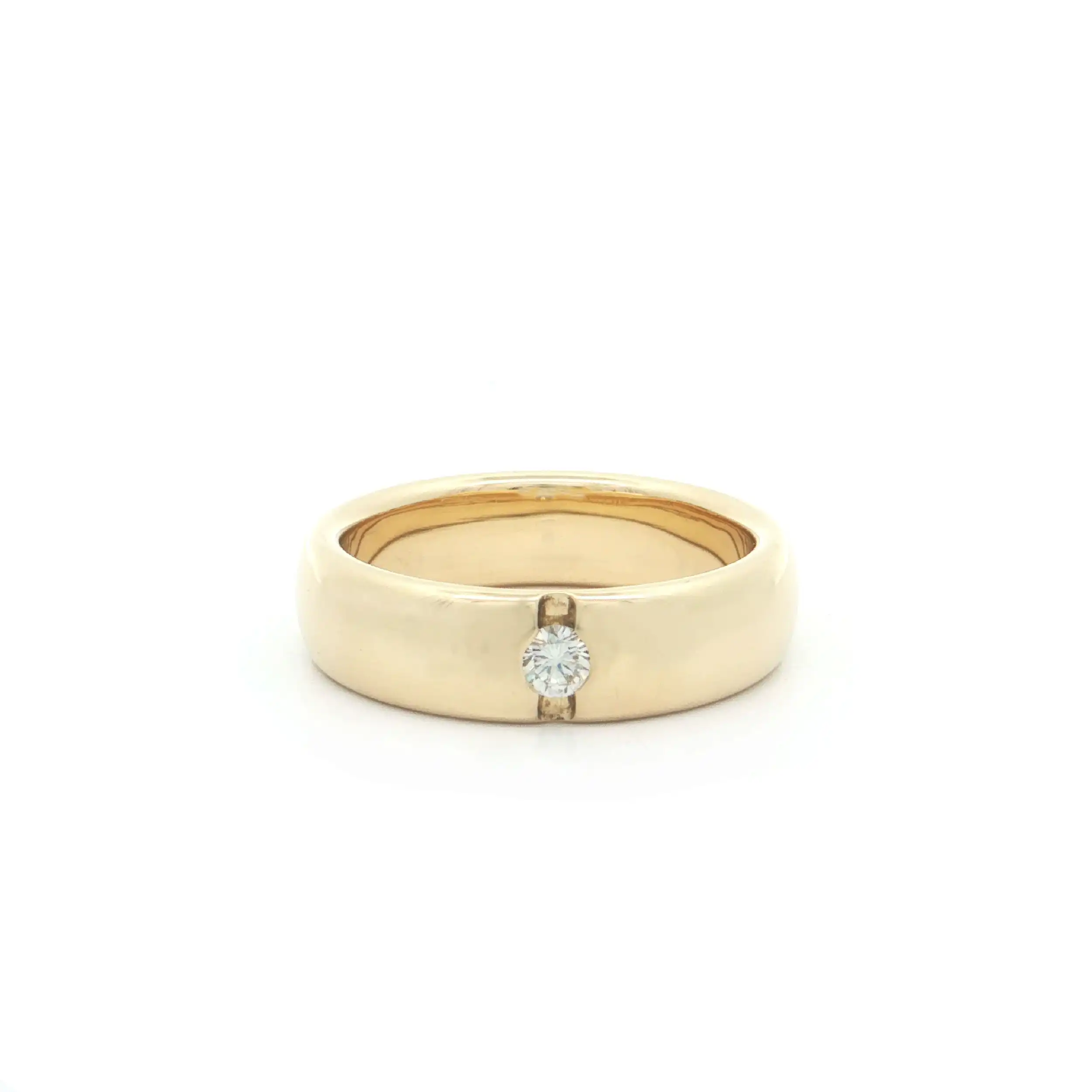 Trauring Gelbgold mit Brillant Trauring Gelbgold mit Brillant
