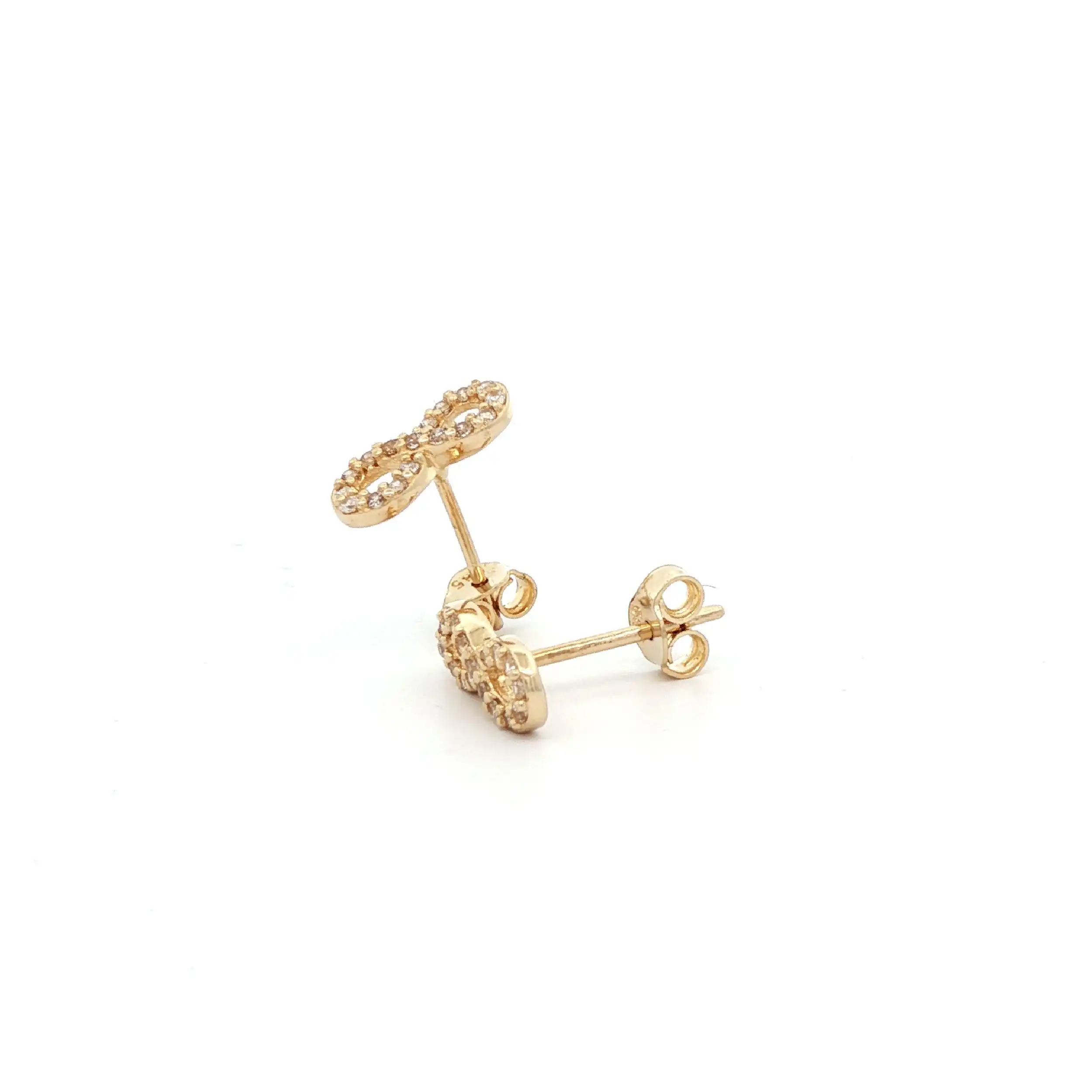 Ohrstecker Gelbgold "Unendlichkeit" mit Zirkonia Ohrstecker Gelbgold "Unendlichkeit" mit Zirkonia