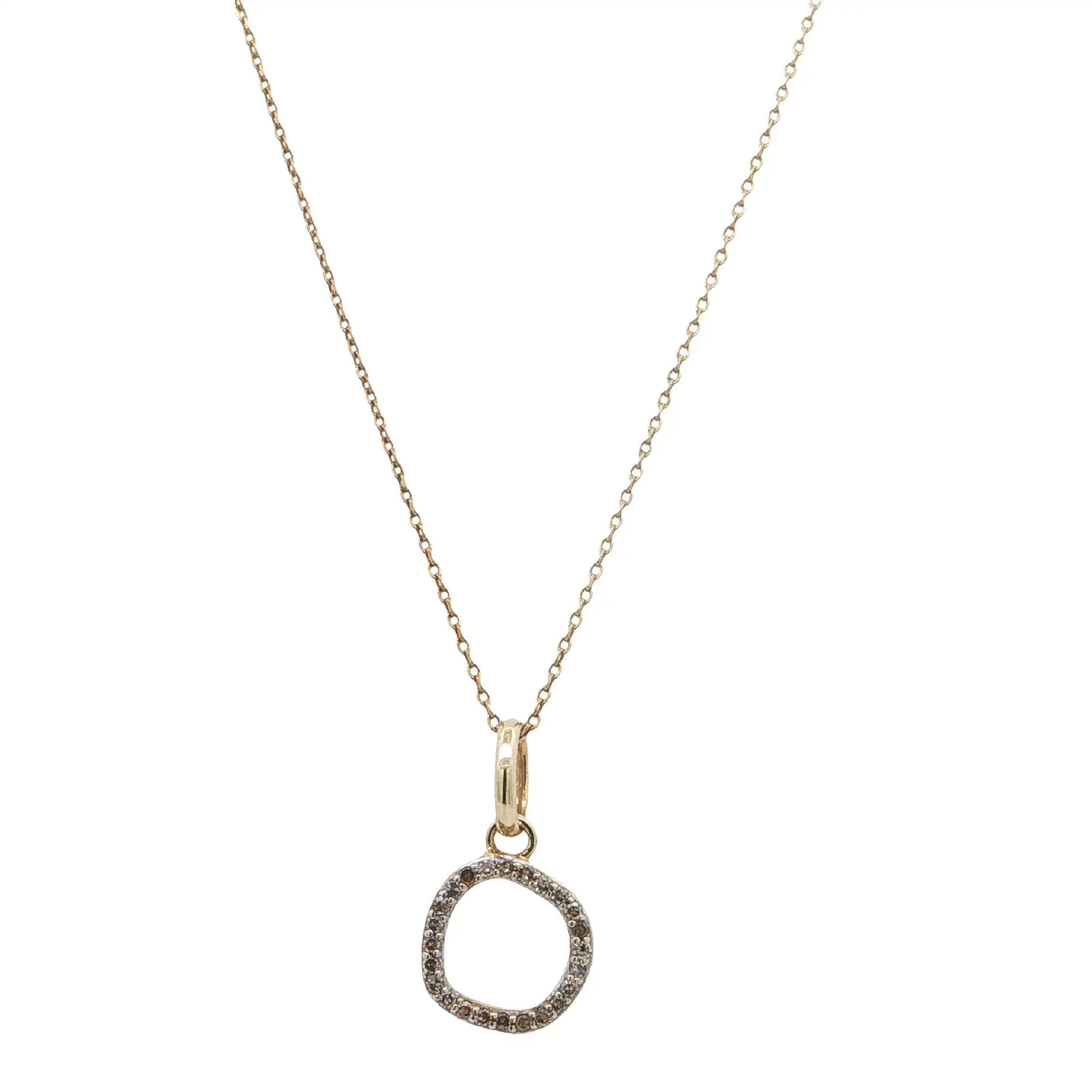 Ankerkette Gelbgold mit Anhänger & Diamanten Ankerkette Gelbgold mit Anhänger & Diamanten