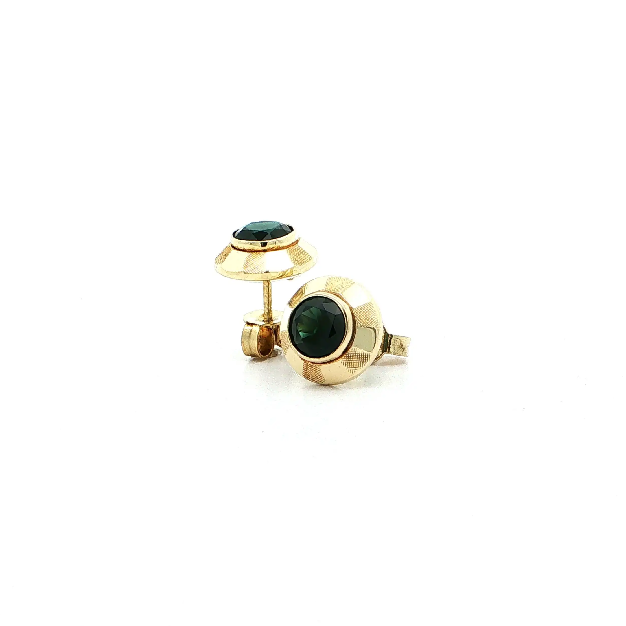 Ohrstecker Gelbgold mit Grossular Ohrstecker Gelbgold mit Grossular