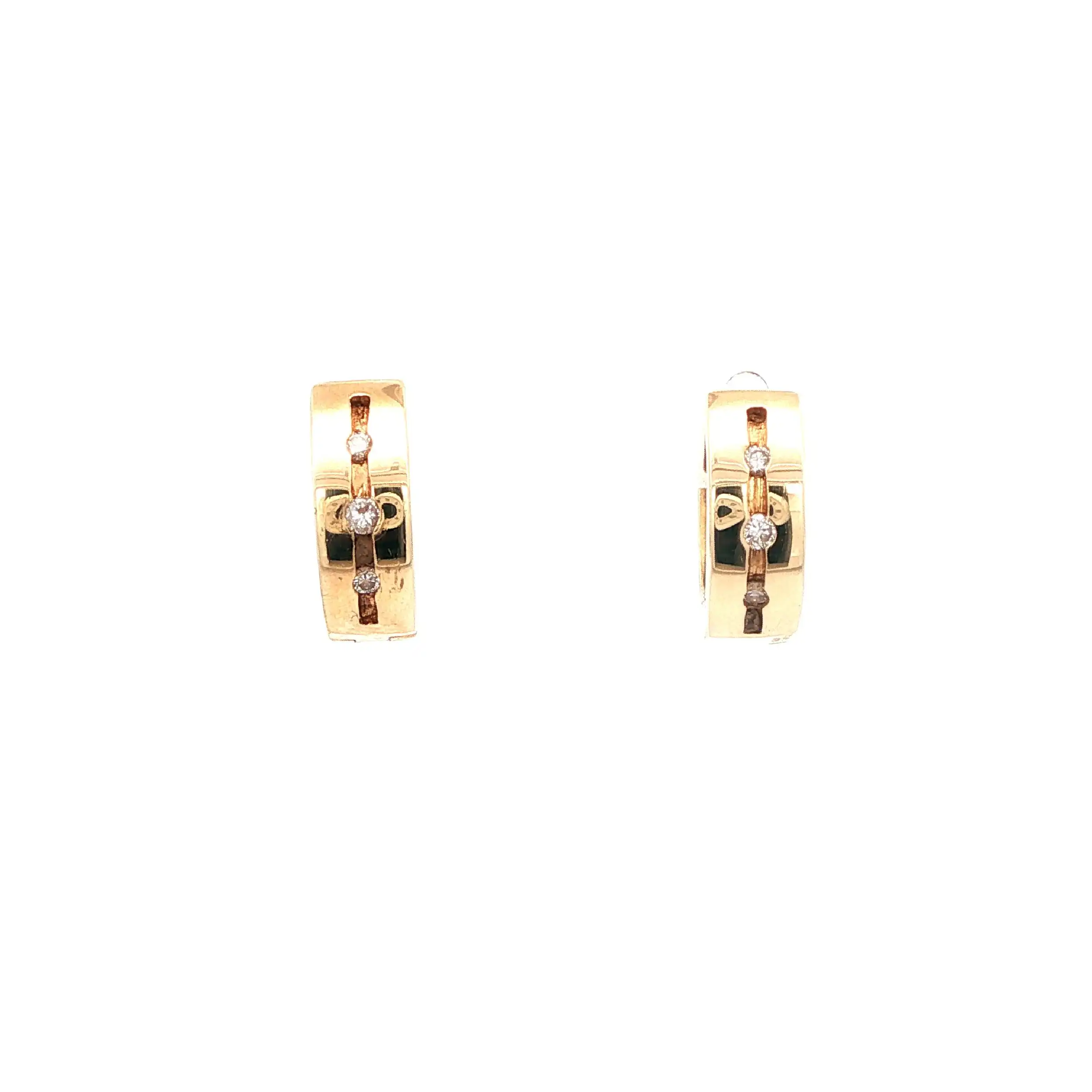 Creolen Gelbgold mit Brillanten