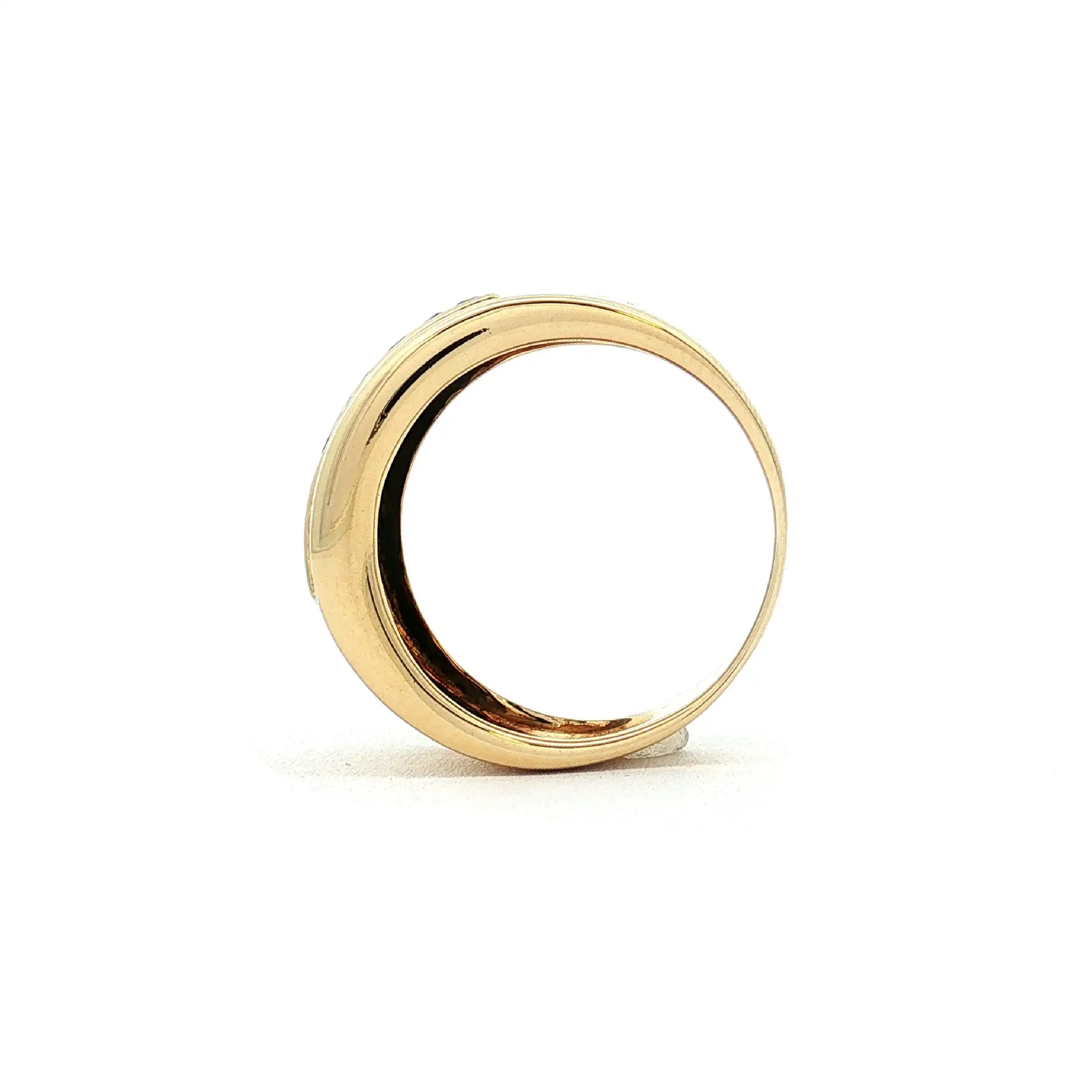 Ring Gelbgold mit Saphir, Smaragd und Brillanten