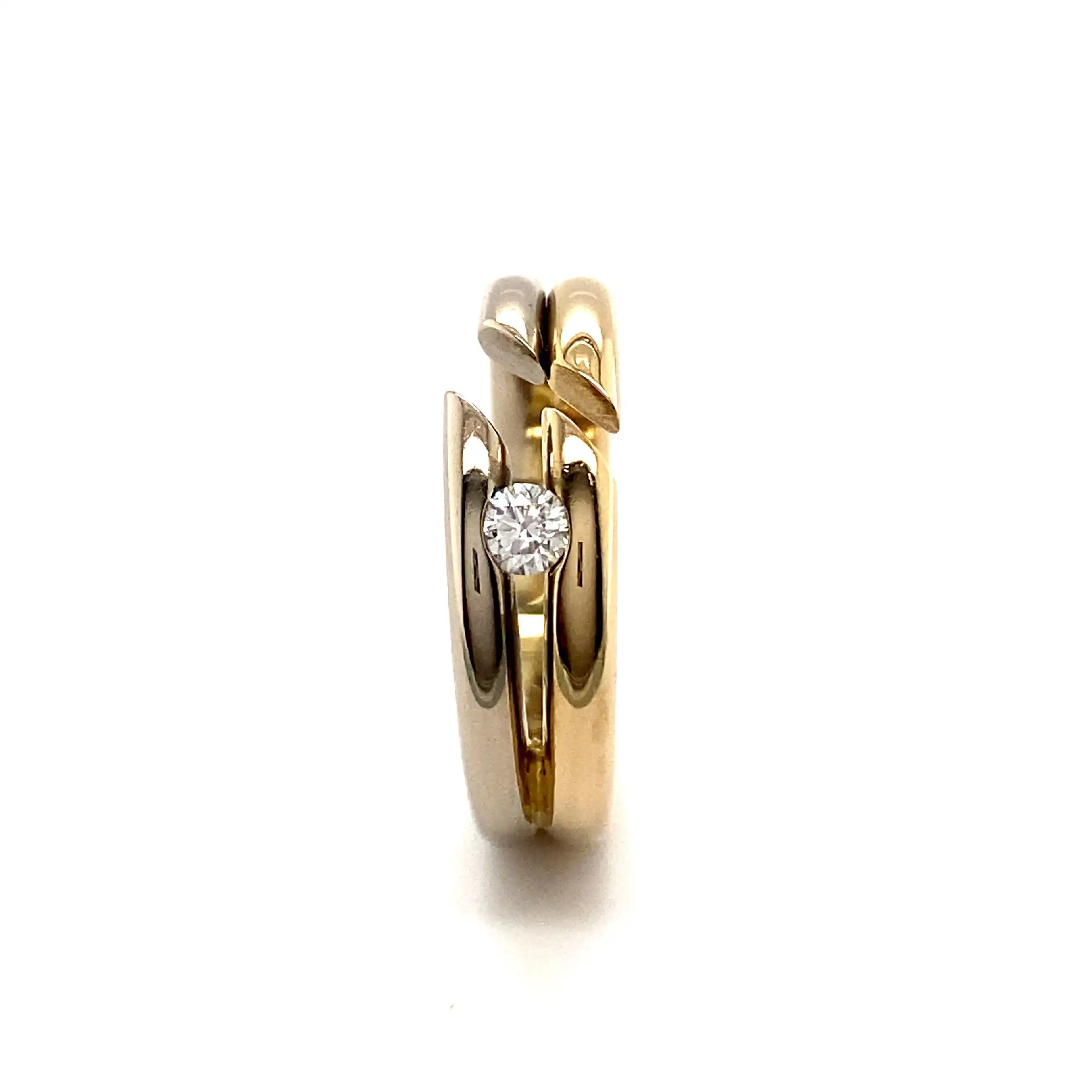 Ring Bicolor mit Brillant Ring Bicolor mit Brillant