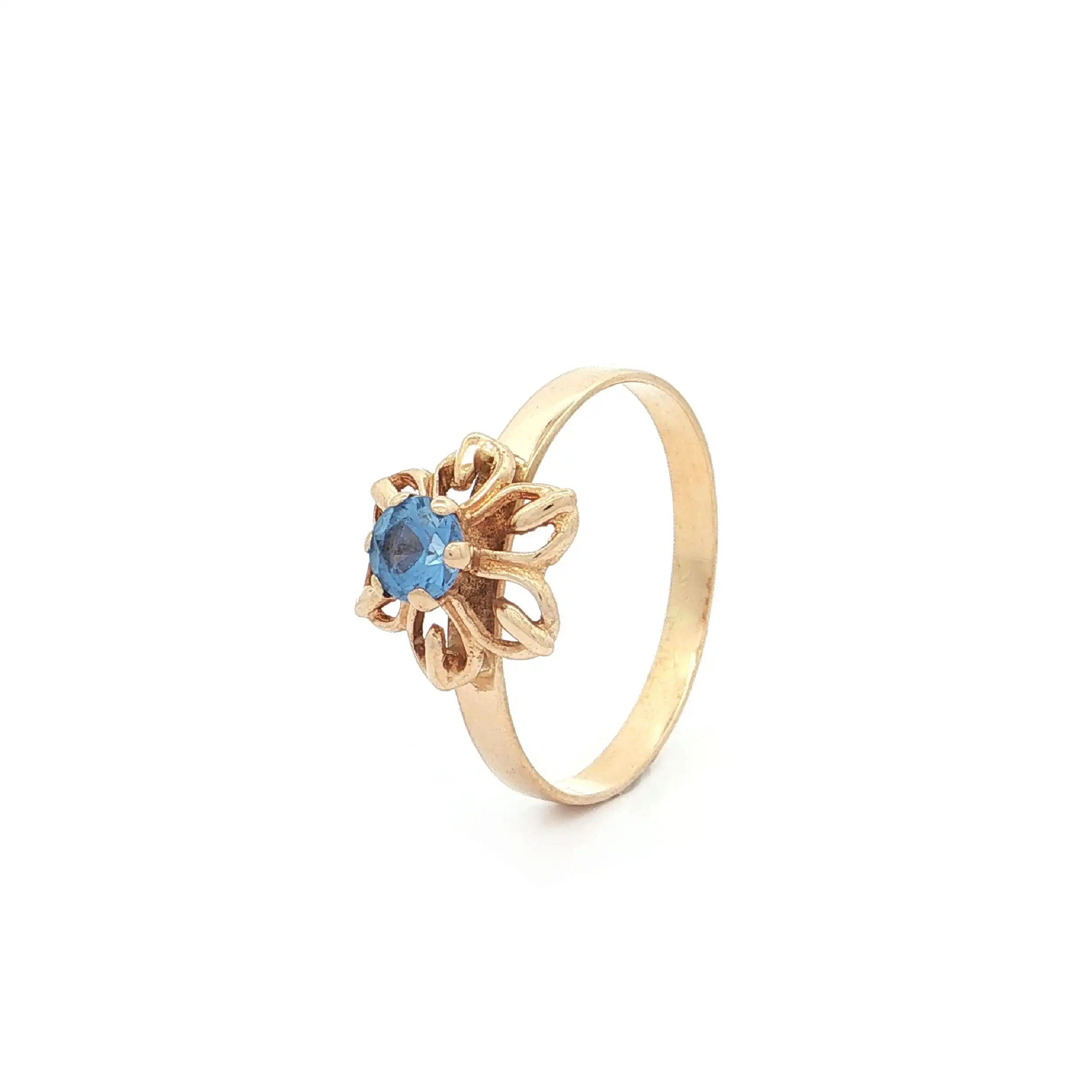 Ring Gelbgold mit synthetischem Spinell Ring Gelbgold mit synthetischem Spinell