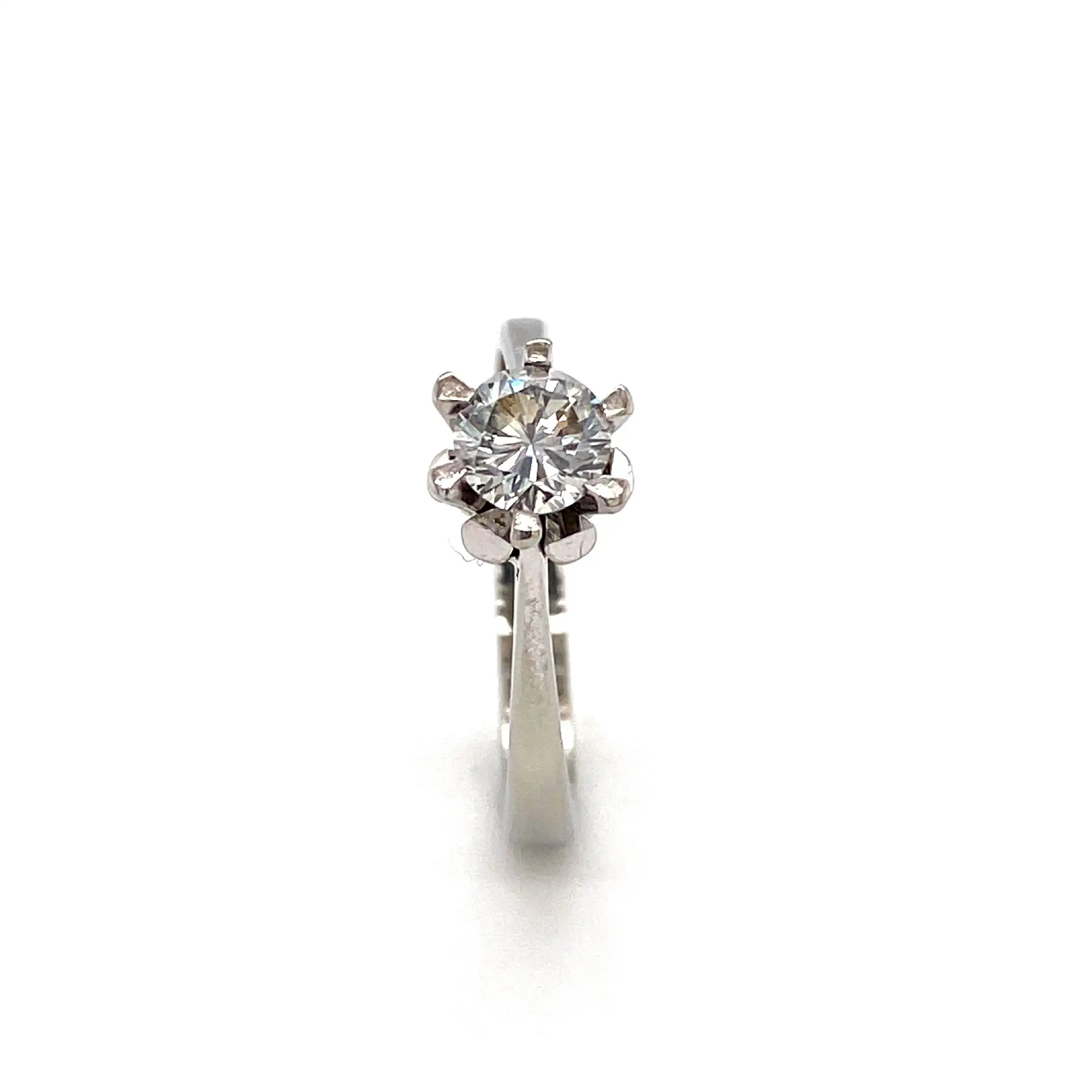 Ring Weißgold mit Brillanten, graviert 0,566ct. Ring Weißgold mit Brillanten, graviert 0,566ct.