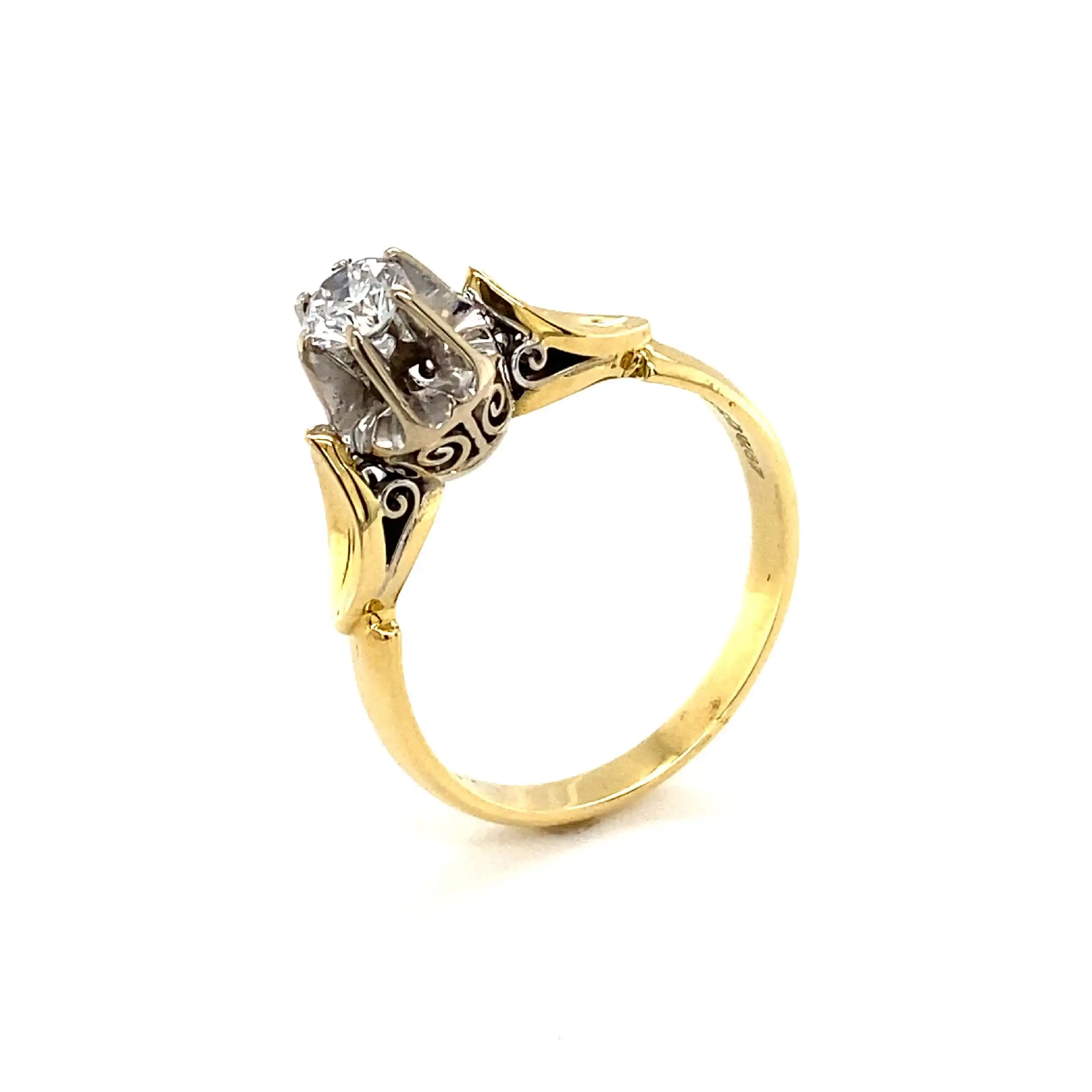 Ring Bicolor mit Brillant Ring Bicolor mit Brillant