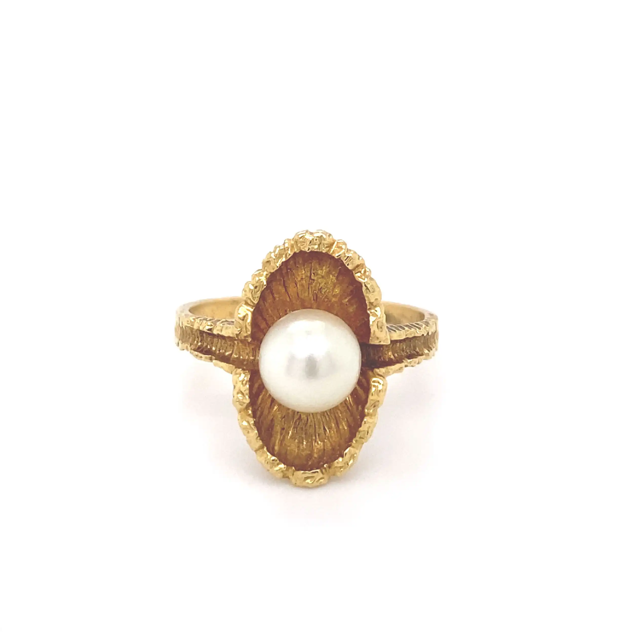 Ring Gelbgold mit Perle