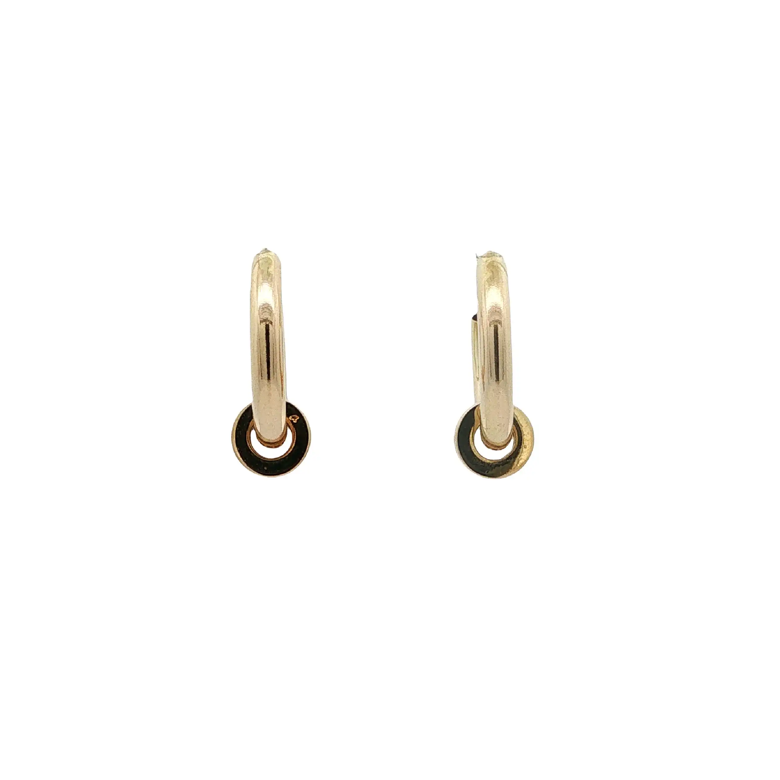 Creolen Gelbgold mit Zirkonia hohl