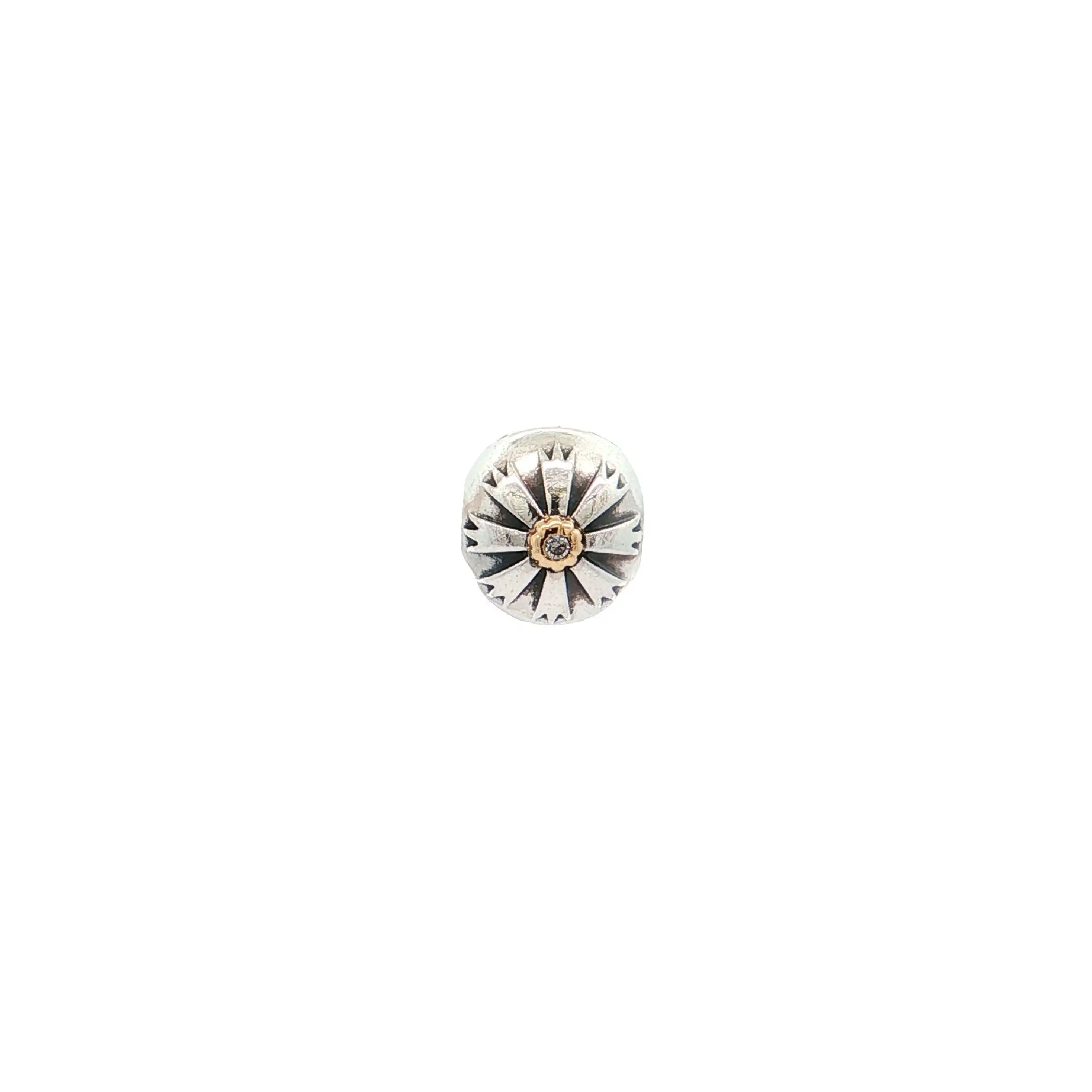 Charm Silber Pandora Clipp mit Gold & Zirkonia Charm Silber Pandora Clipp mit Gold & Zirkonia