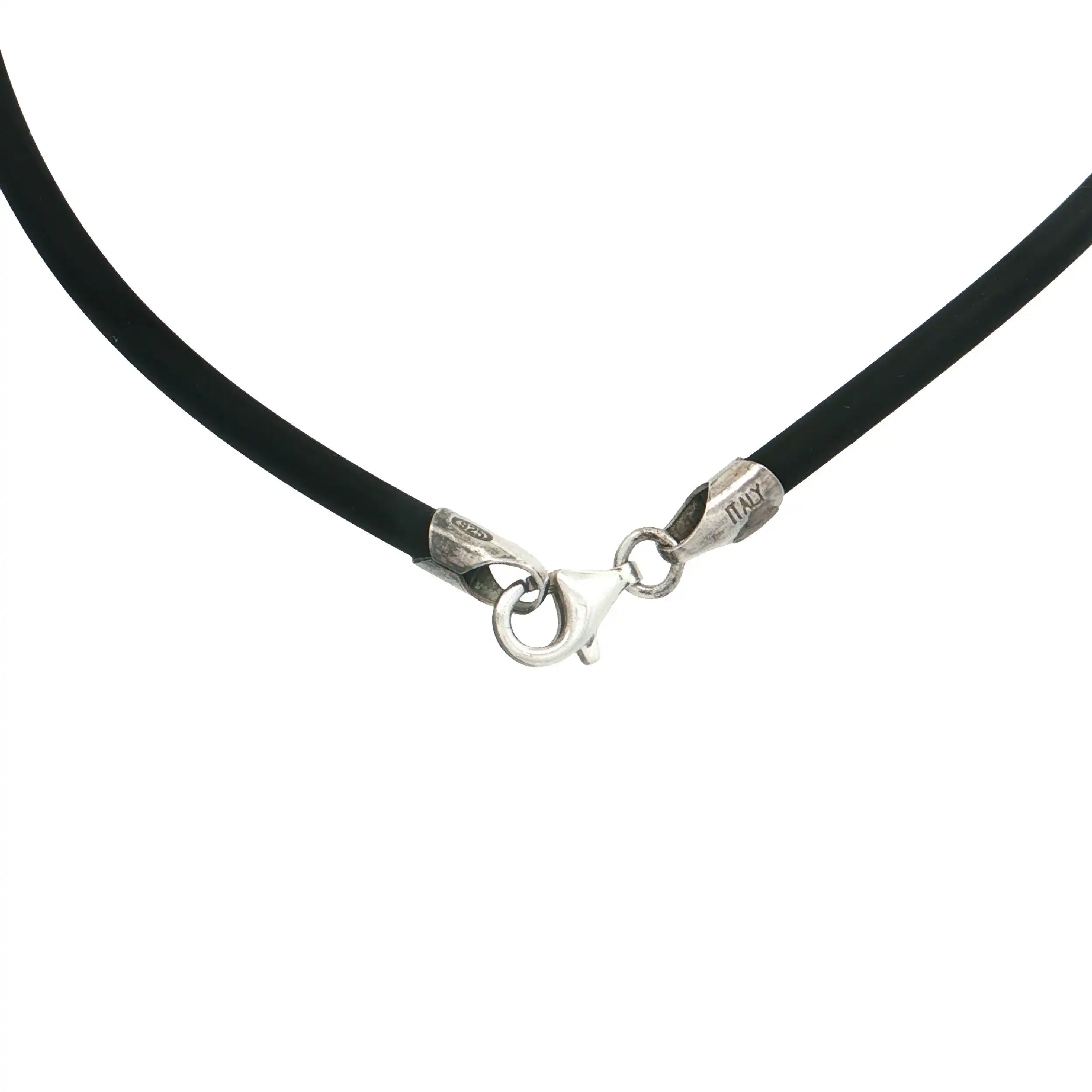 Kautschukkette mit Anhänger Silber "Hand der Fatima" mit Farbsteinen Kautschukkette mit Anhänger Silber "Hand der Fatima" mit Farbsteinen