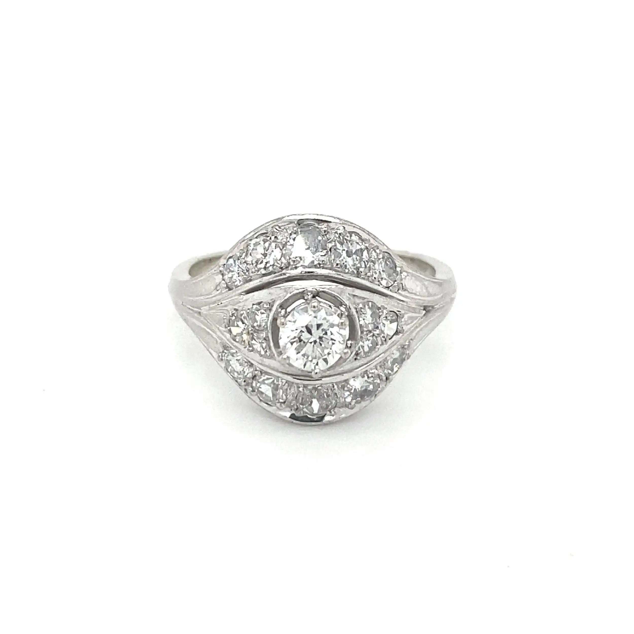Ring Weißgold mit Brillanten und Diamanten Ring Weißgold mit Brillanten und Diamanten