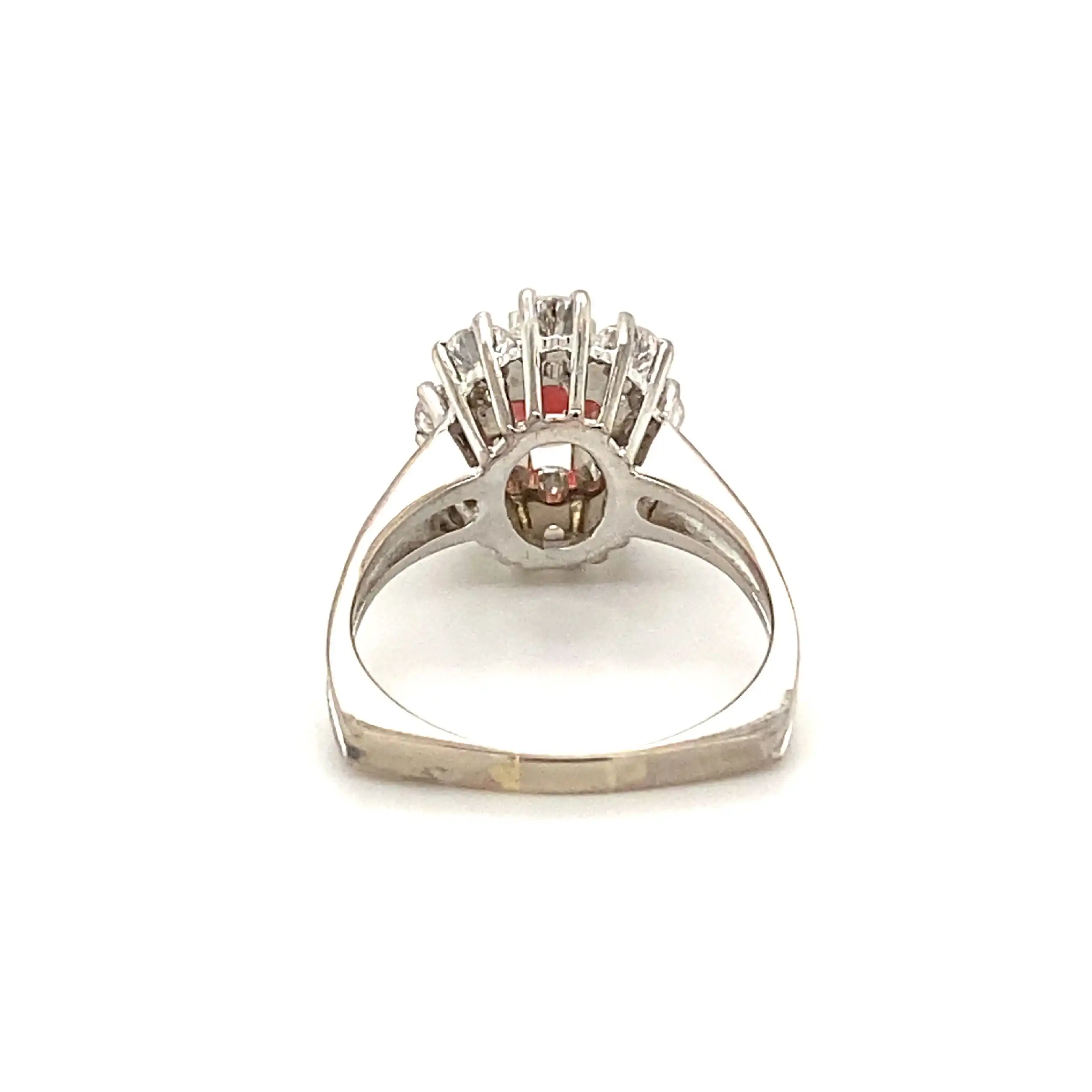 Ring Weißgold mit Rhodolith und Brillanten Ring Weißgold mit Rhodolith und Brillanten