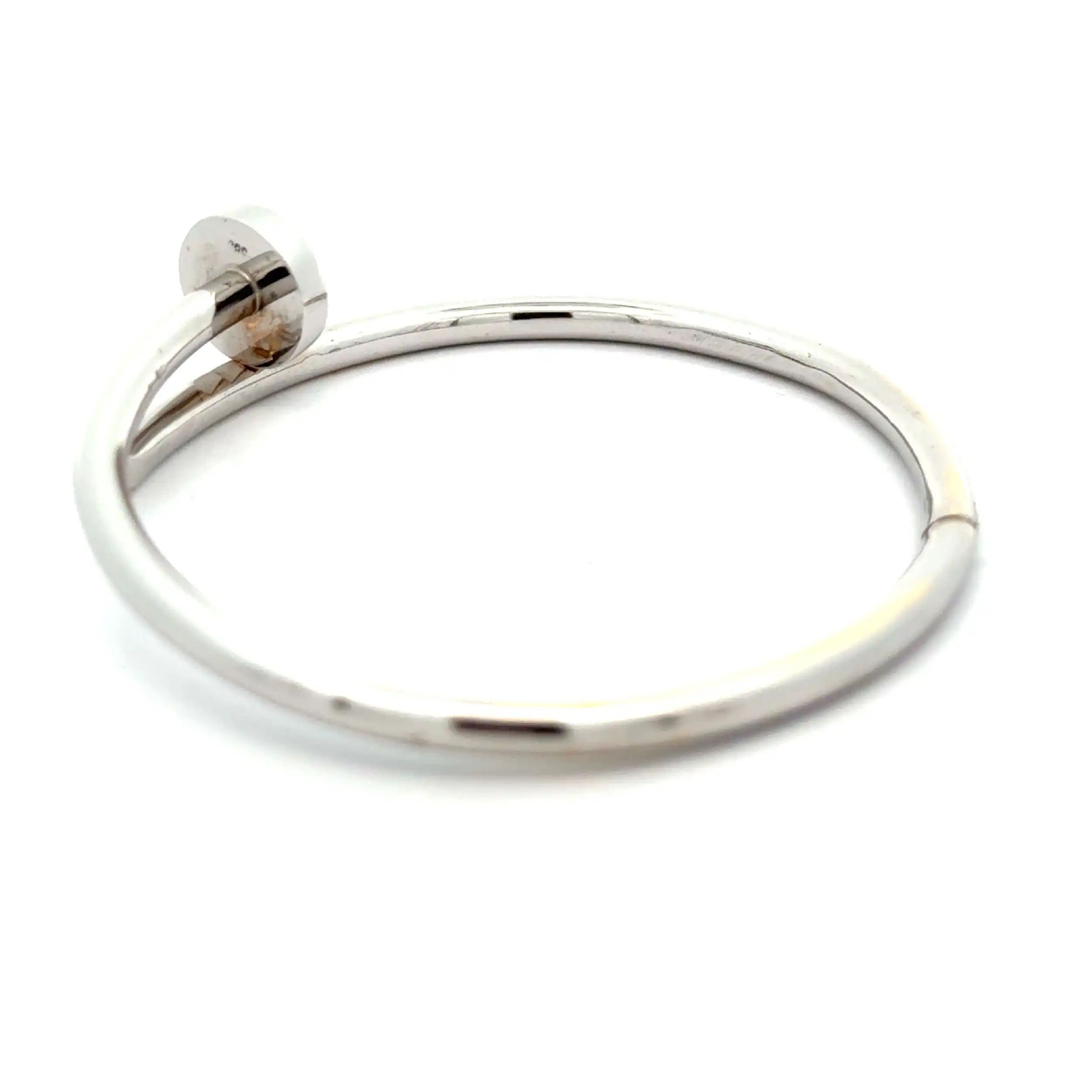 Armreif /Armspange Weißgold "Nagel"