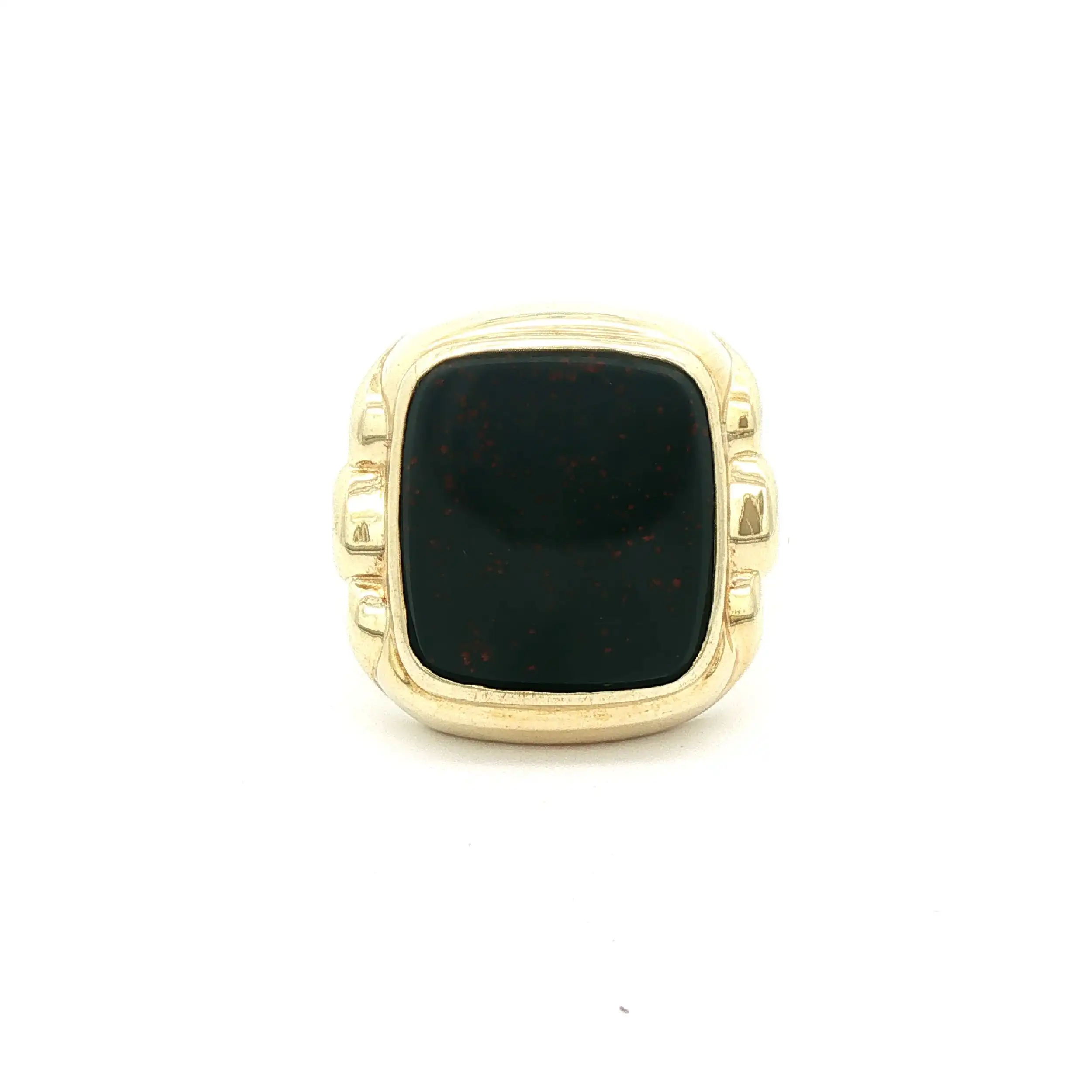 Herrenring Gelbgold mit Blutjaspis