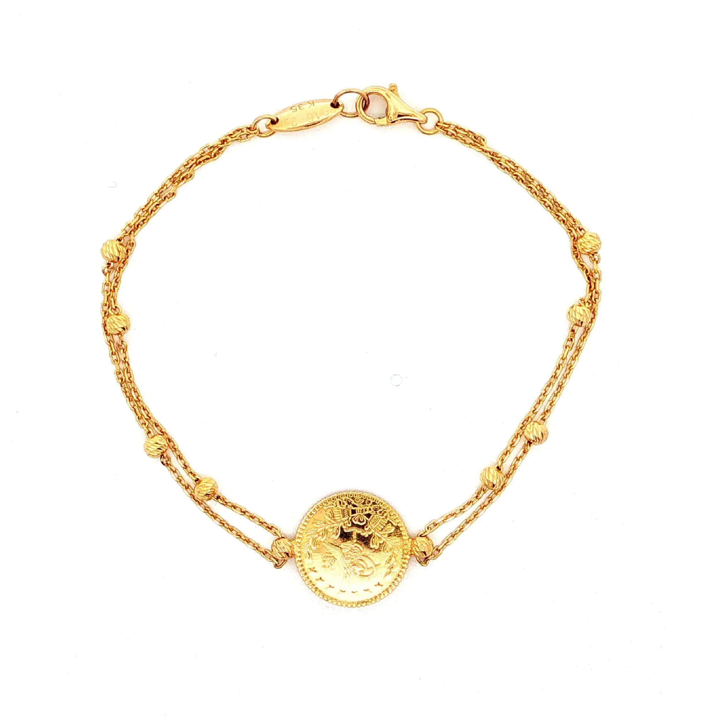 Ankerarmband Gelbgold mit Münze