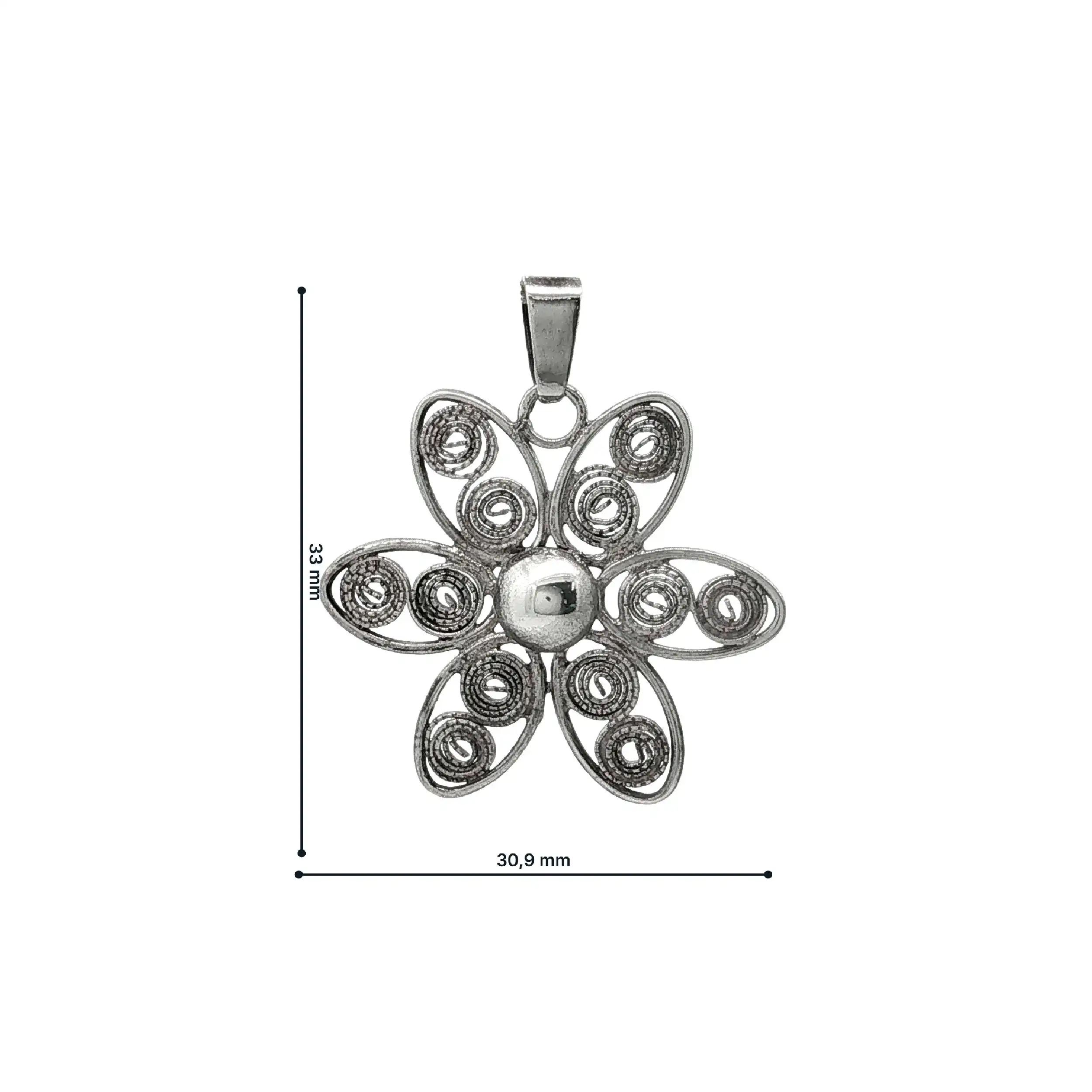 Anhänger Silber Blume Anhänger Silber Blume