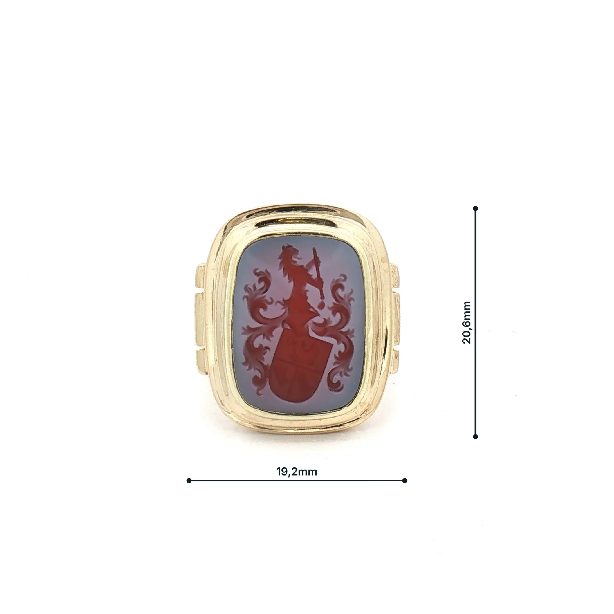 Siegelring Gelbgold mit Wappen Siegelring Gelbgold mit Wappen