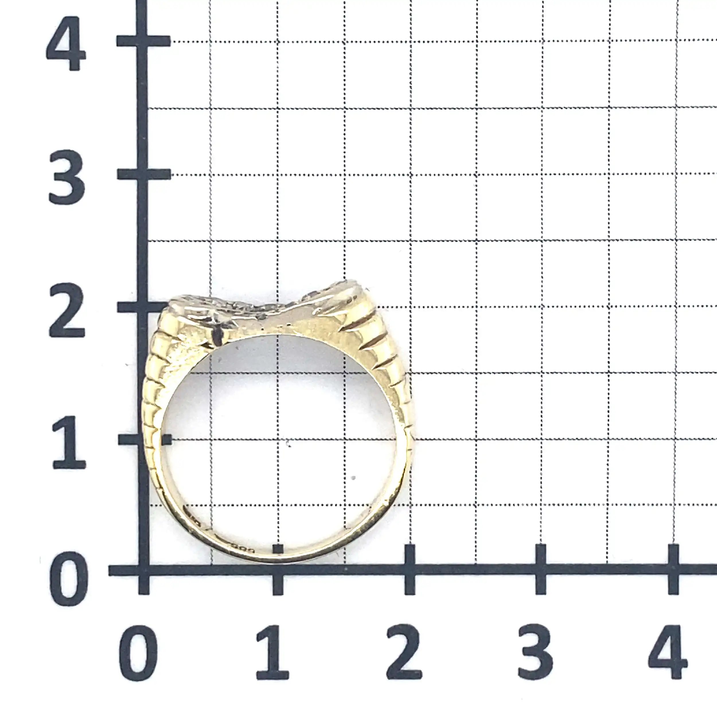 Ring Bicolor mit Diamanten, graviert 0,16ct. Ring Bicolor mit Diamanten, graviert 0,16ct.